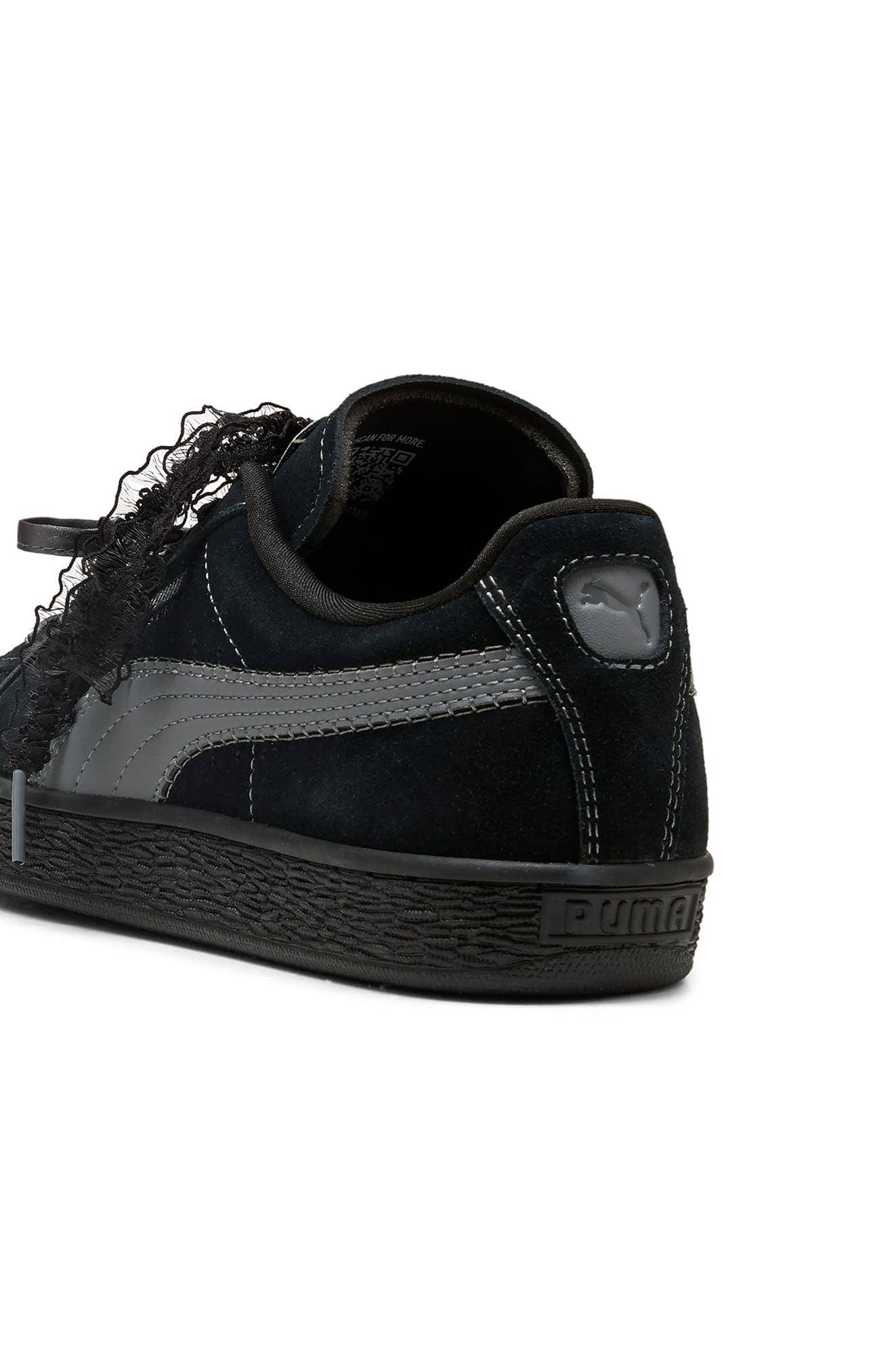 Puma Suede Bloom Sneaker Black 8.5 New