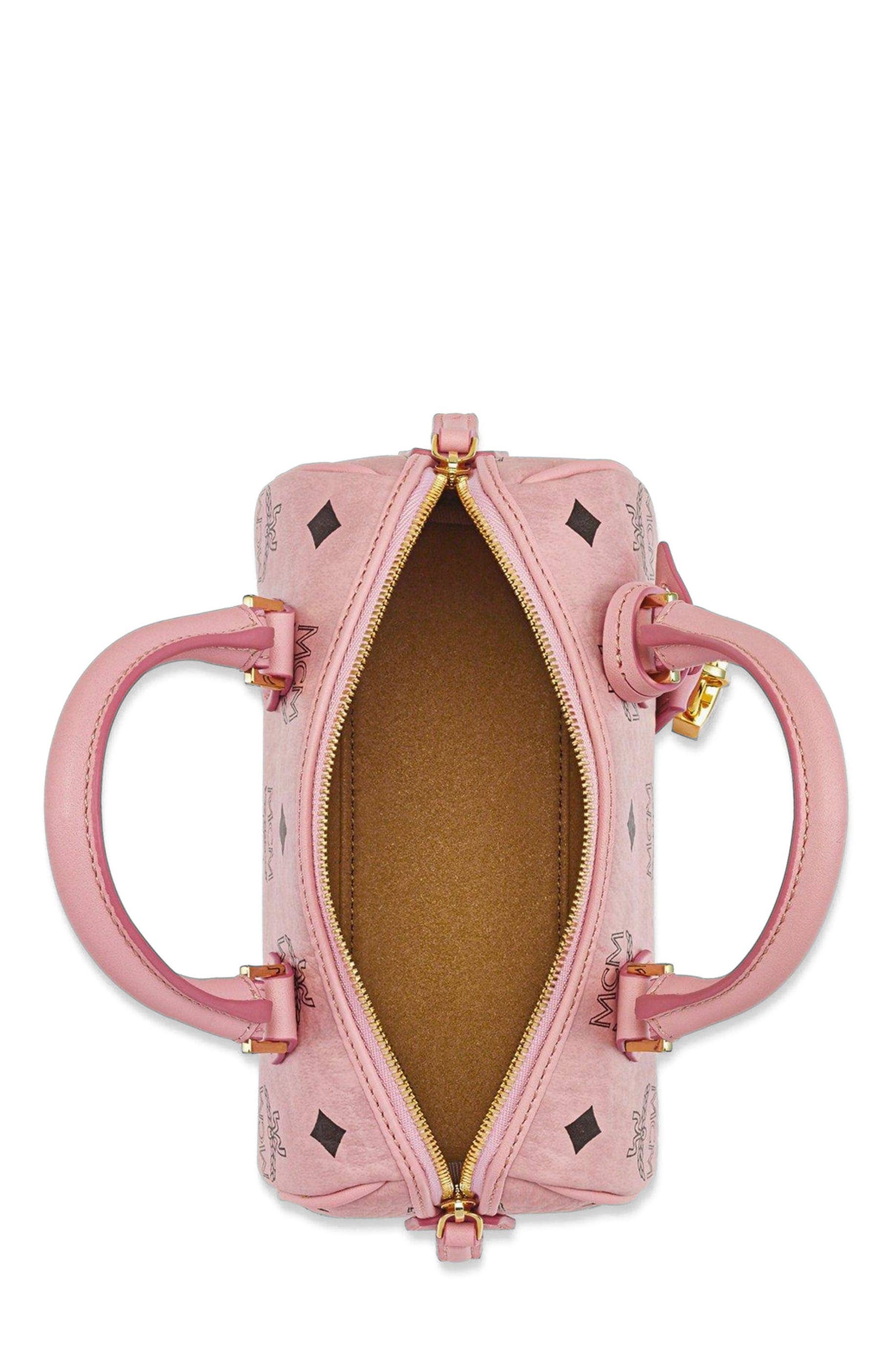 MCM Ella Boston Women's bags Pink Visetos Mini New