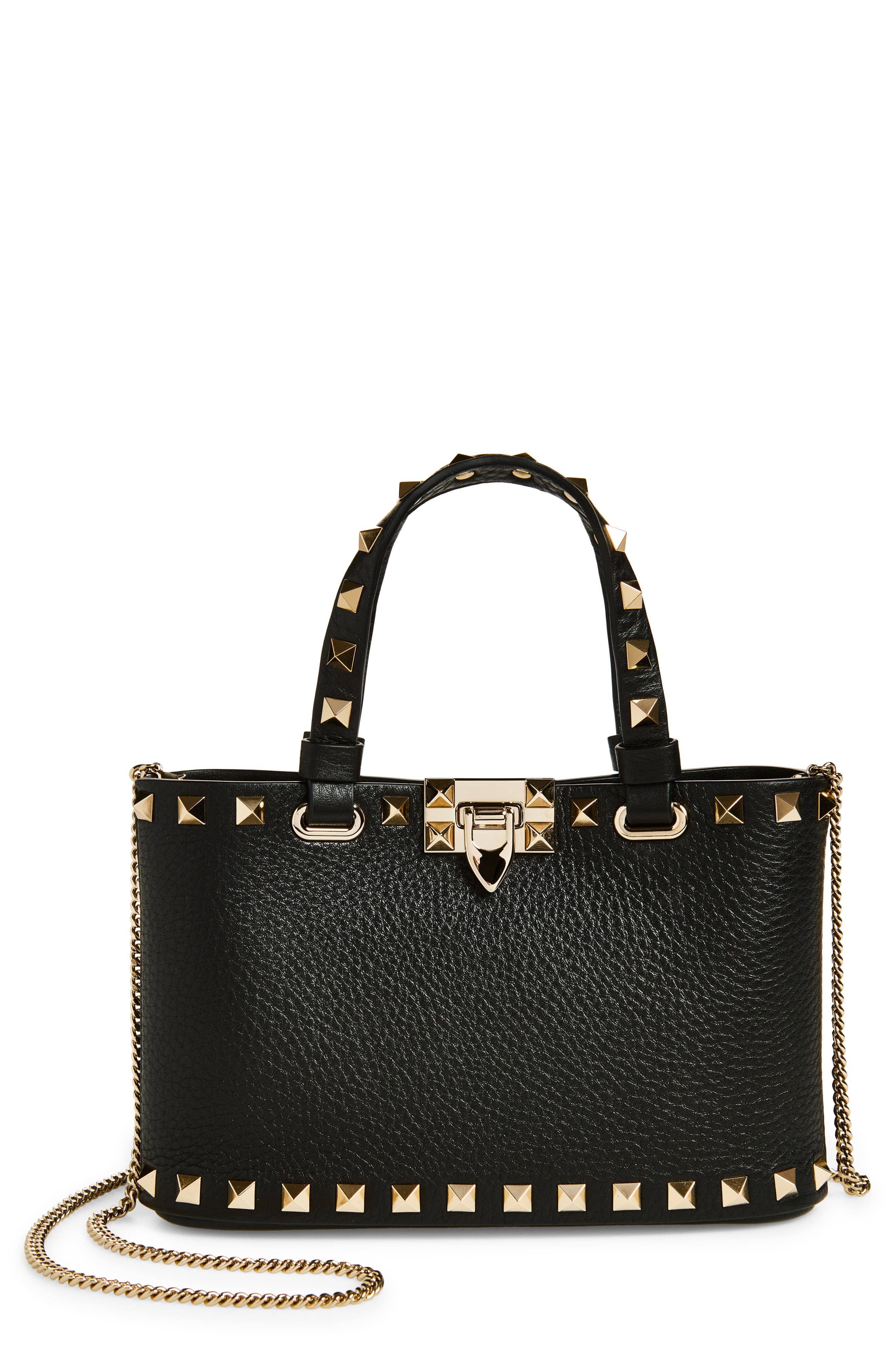 Valentino Garavani Rockstud Top Handle Women's bags Small Red Leather New