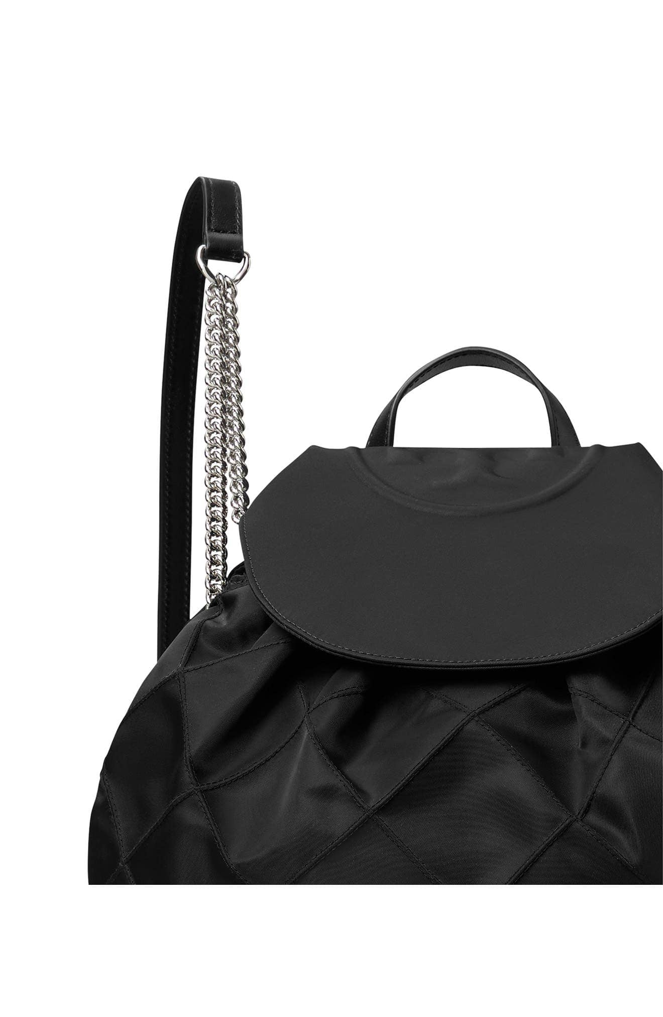 Tory Burch Fleming Backpack Women's bags Small Black Nylon New