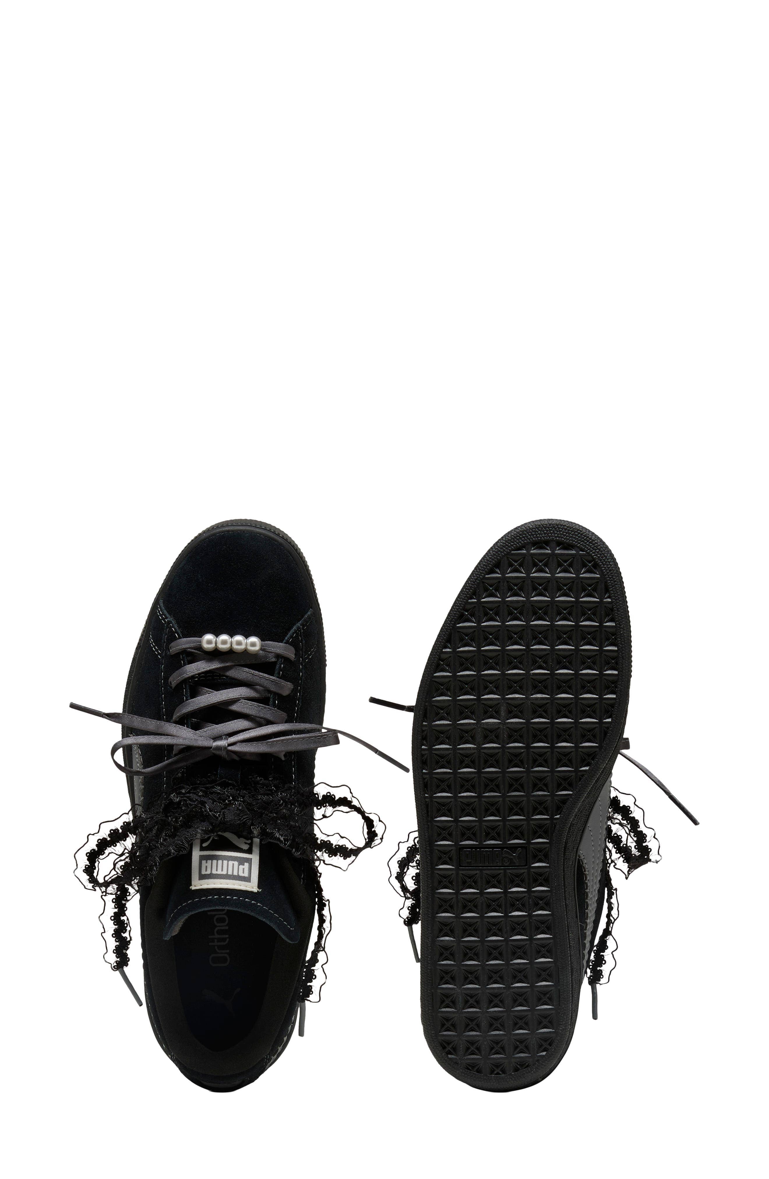 Puma Suede Bloom Sneaker Black 8.5 New