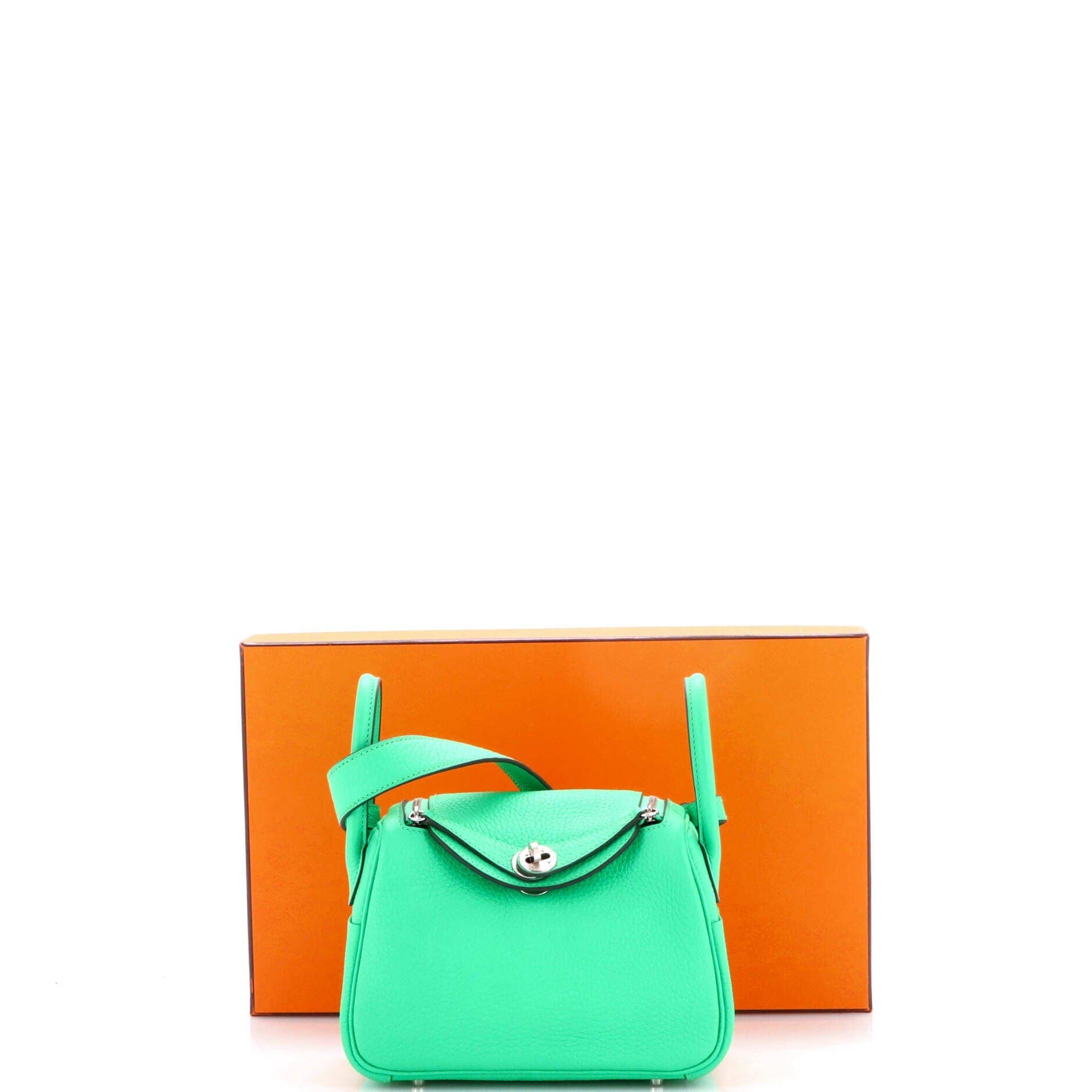 Hermès Lindy Shoulder Bag Women's bags Unspecified Rouge H Clemence Palladium New