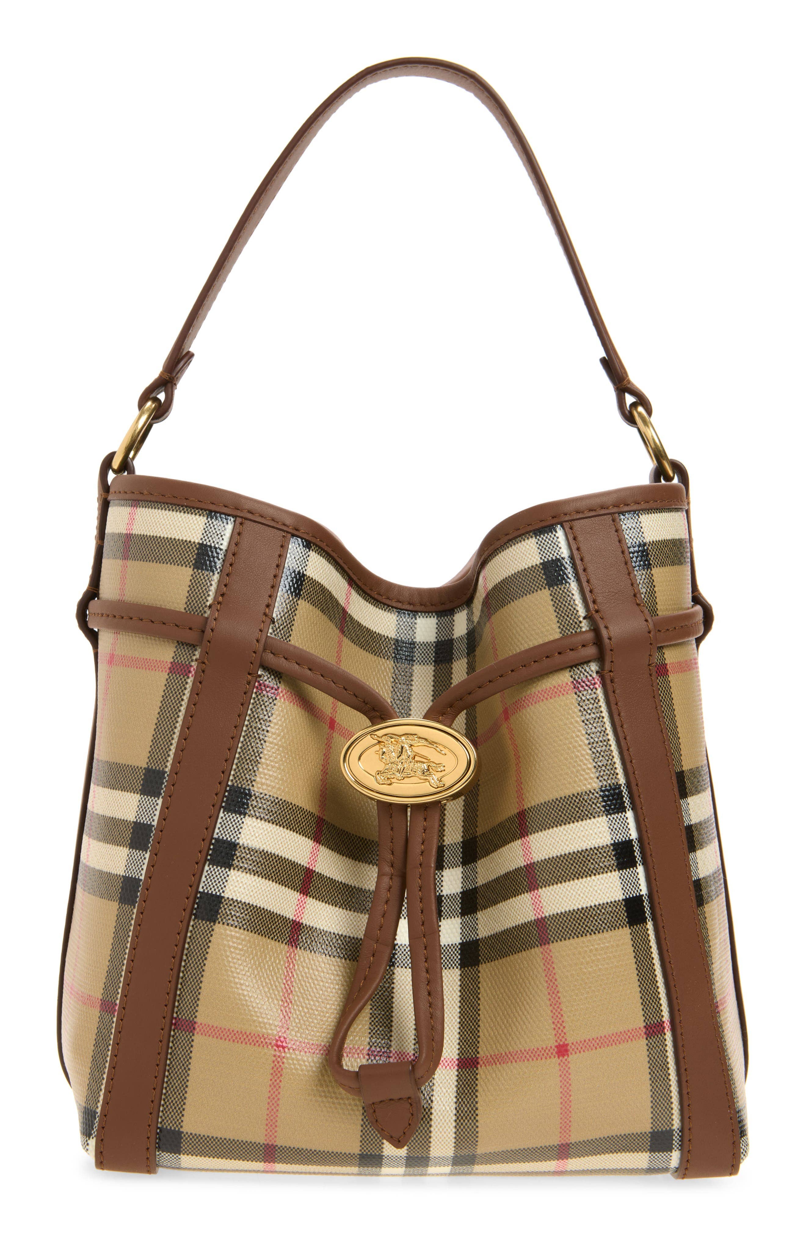 Burberry Check Bucket Women's bags Mini Archive Beige Unspecified New