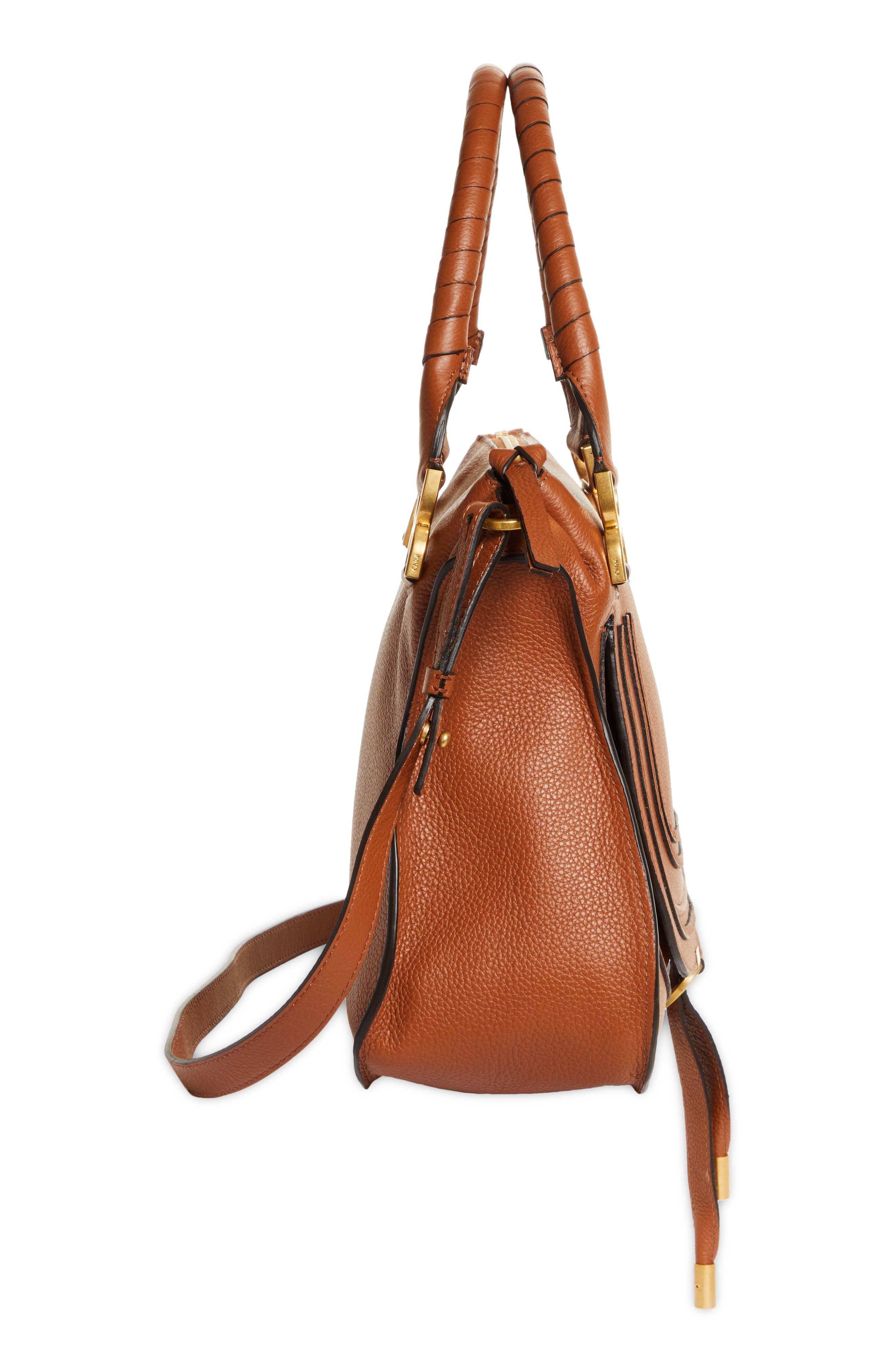 Chloé Marcie Top Handle Women's bags Hazelnut Brown Leather New