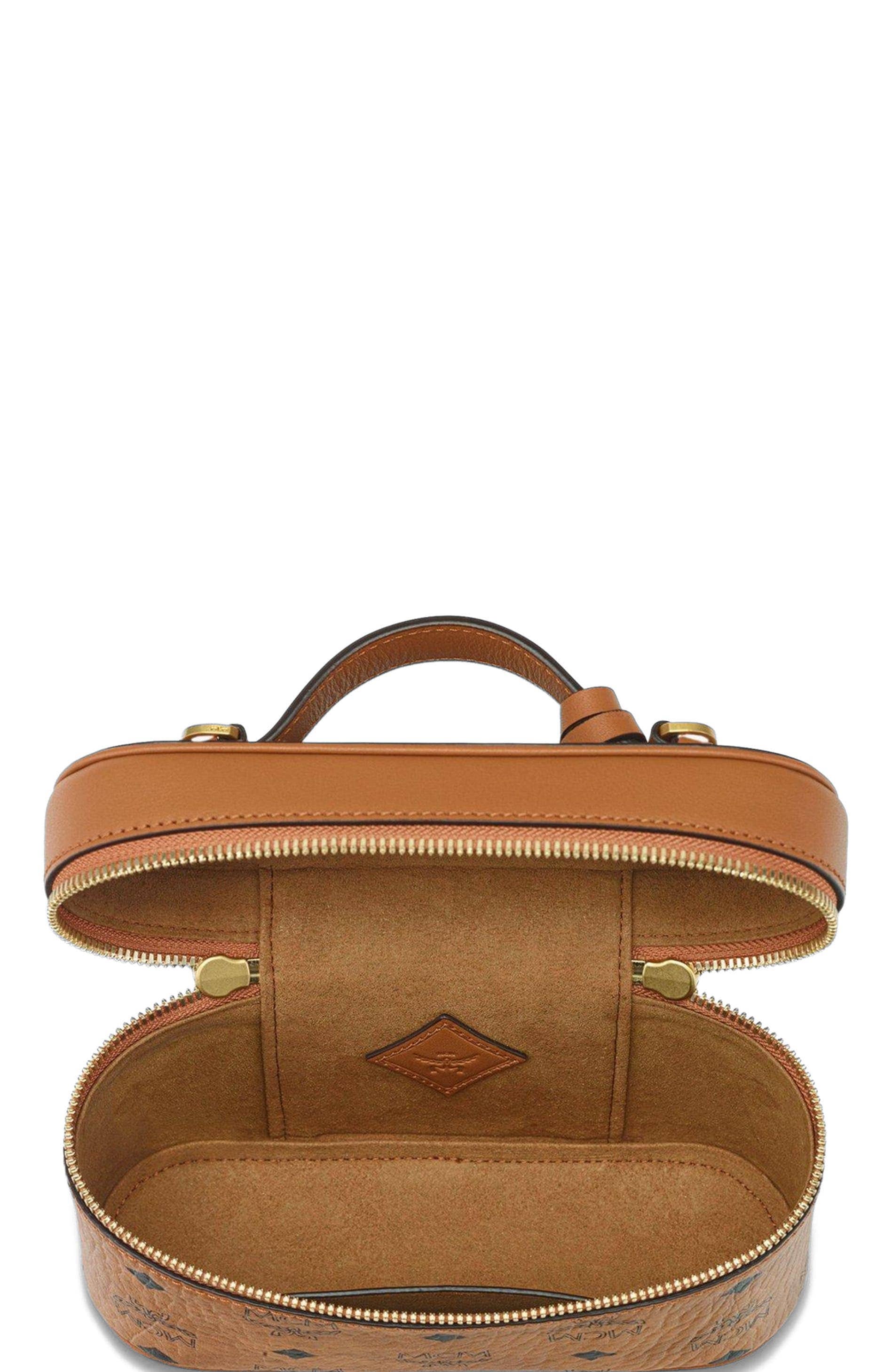 MCM Aren Top Handle Women's bags Unspecified Cognac Visetos Leather Mix New