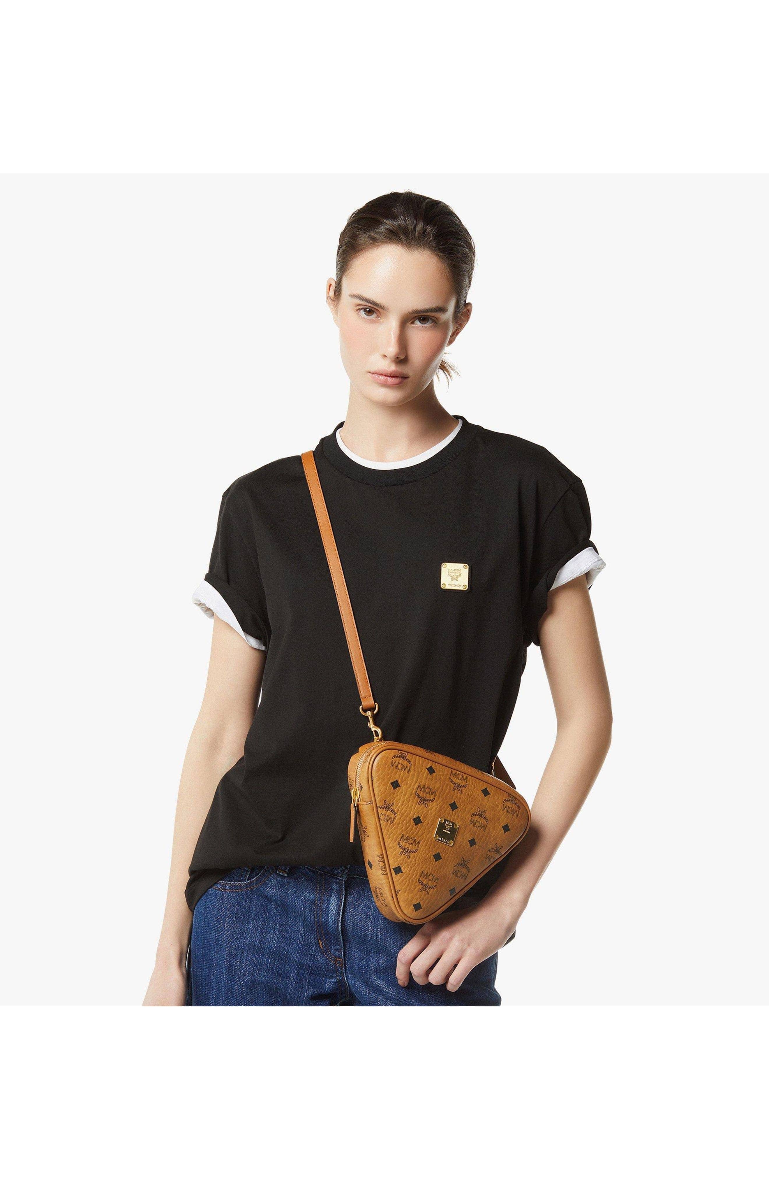 MCM Aren Pouch Women's bags One Size Black Monogram New