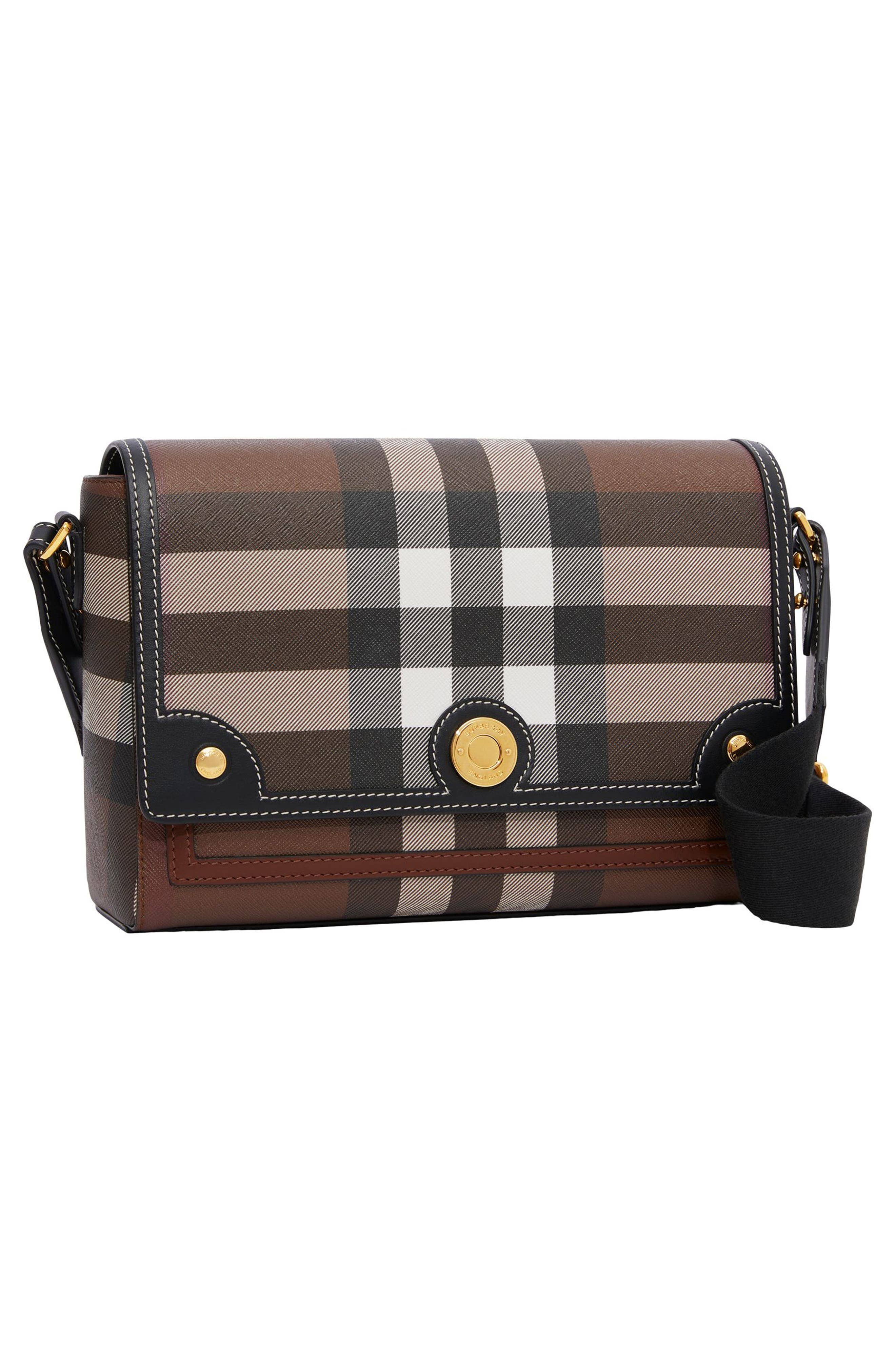 Burberry Note Women's bags Medium Check Canvas New