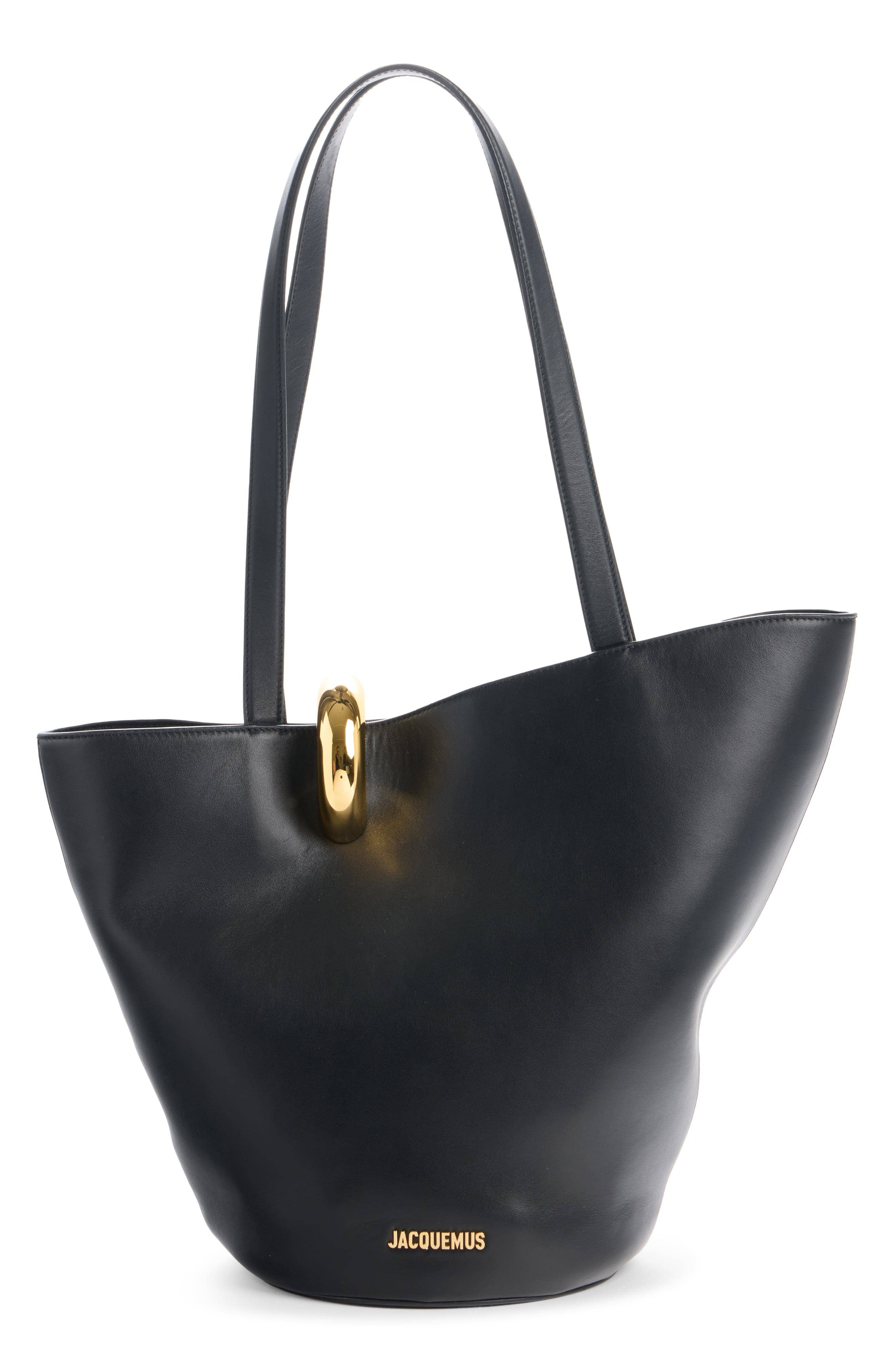 Jacquemus Le Bambola Bucket Bag Women's bags Medium Light Brown Suede New