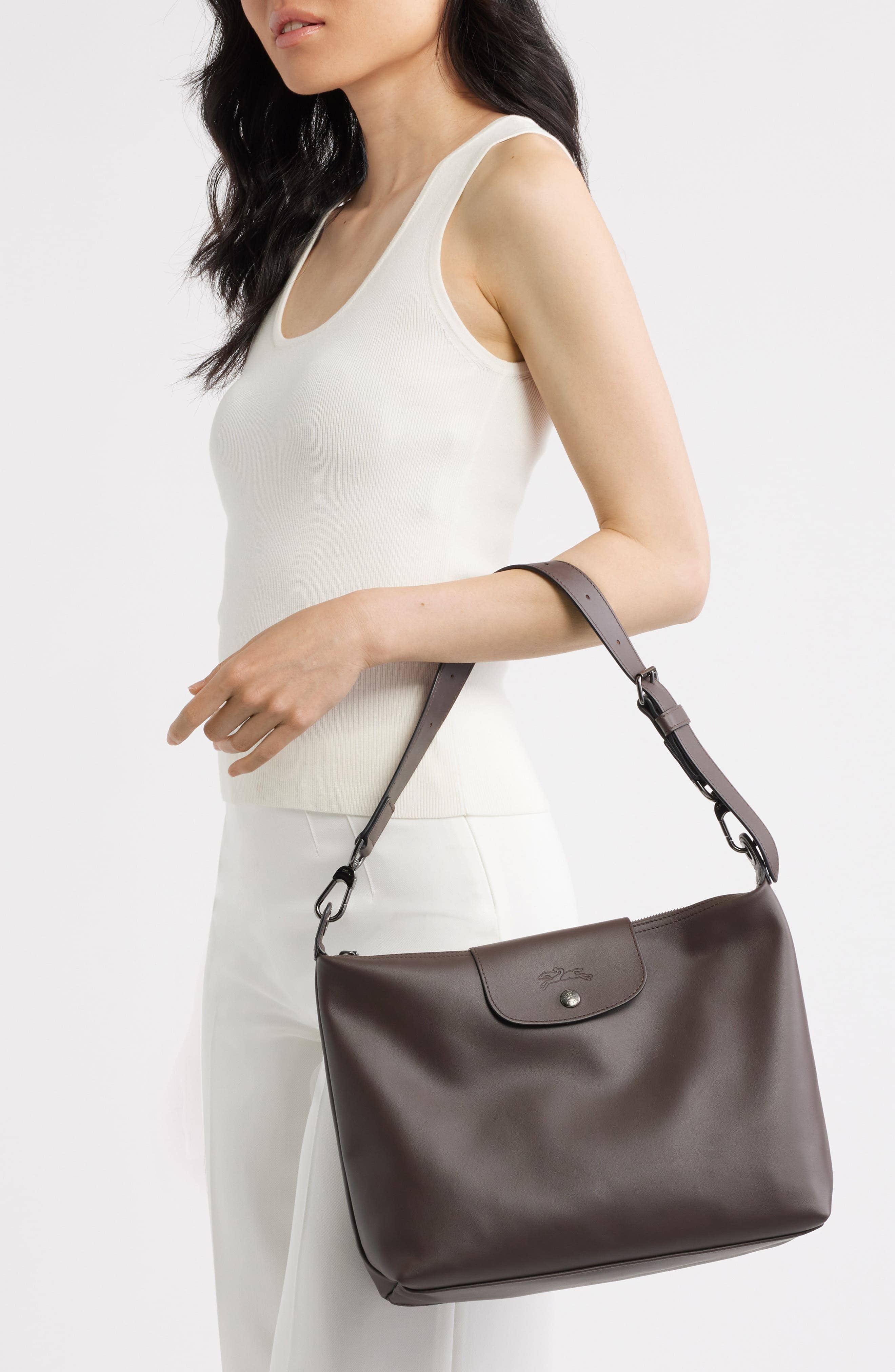 Longchamp Le Pliage Xtra Shoulder Bag Women's bags Small Black Leather New