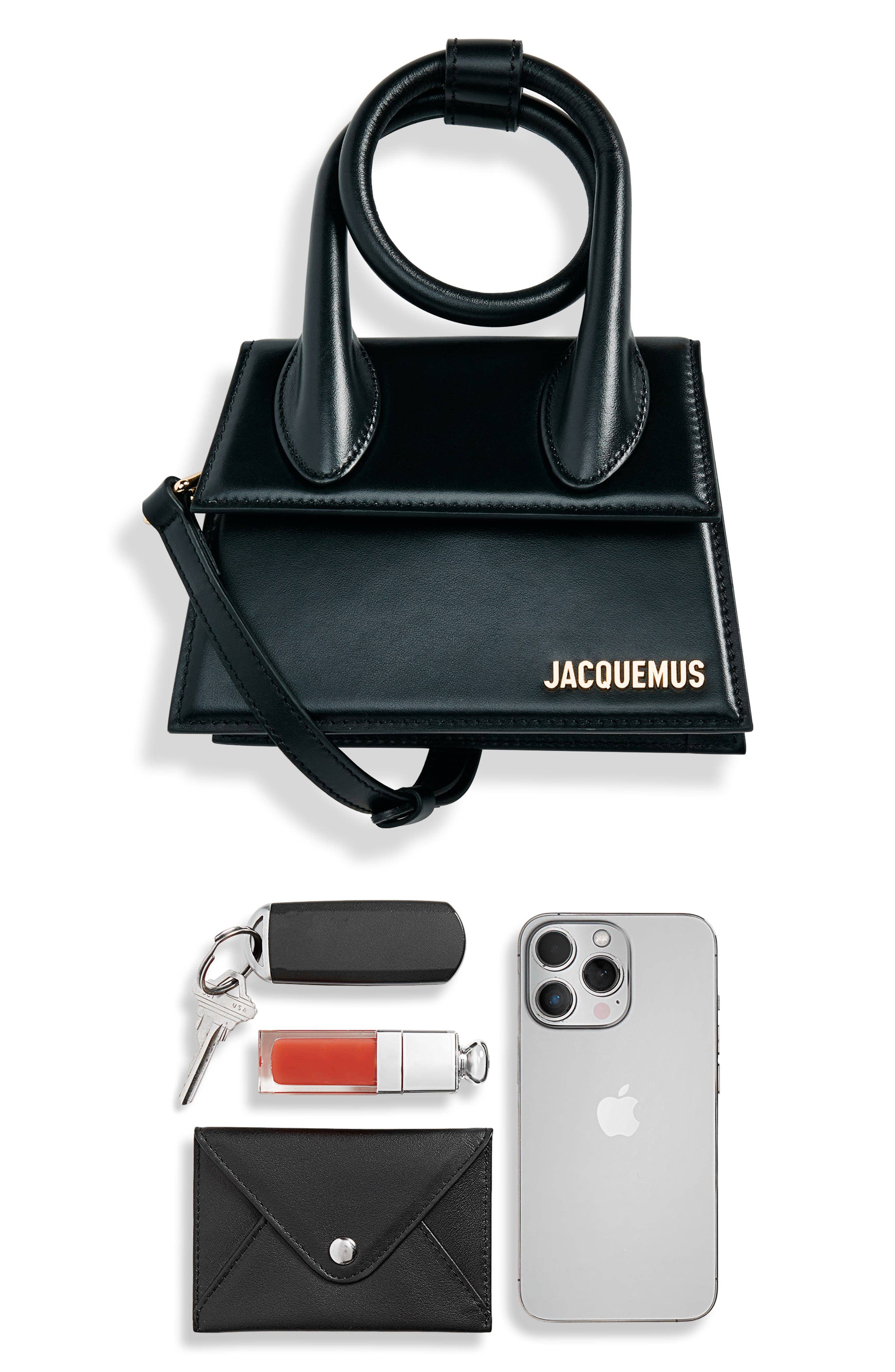 Jacquemus Le Chiquito Noeud Crossbody Women's bags Black Leather New