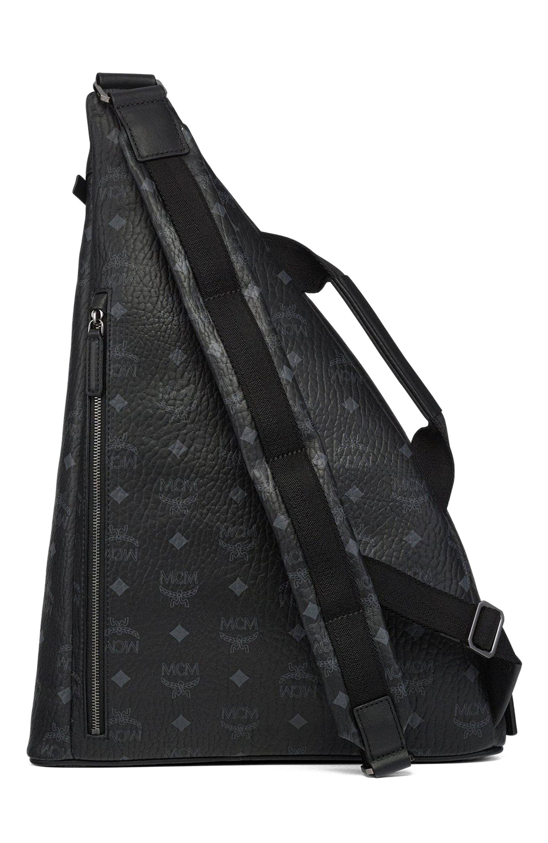 MCM Aren Crossbody Women's bags One Size Black Visetos New