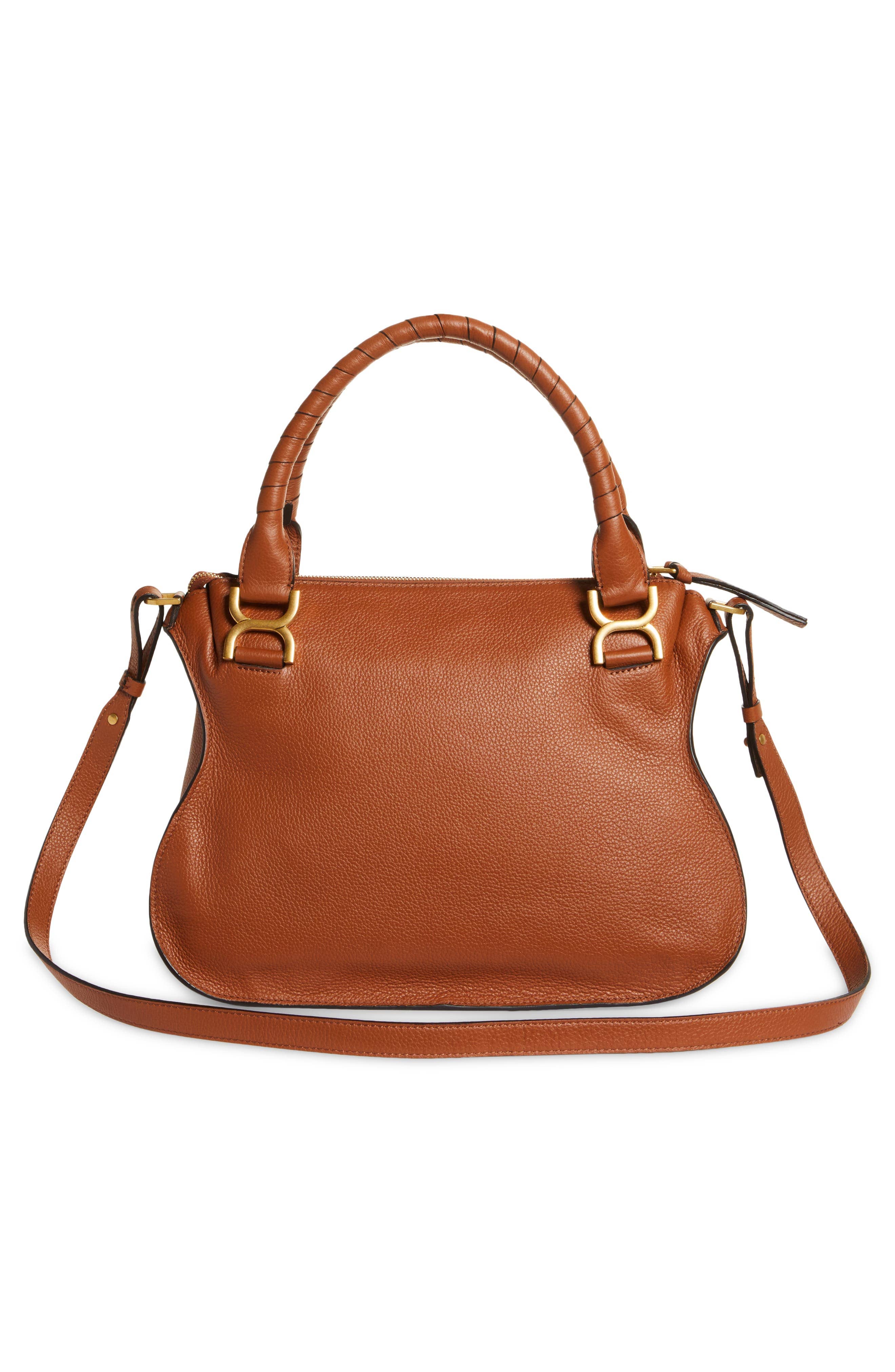 Chloé Marcie Top Handle Women's bags Hazelnut Brown Leather New