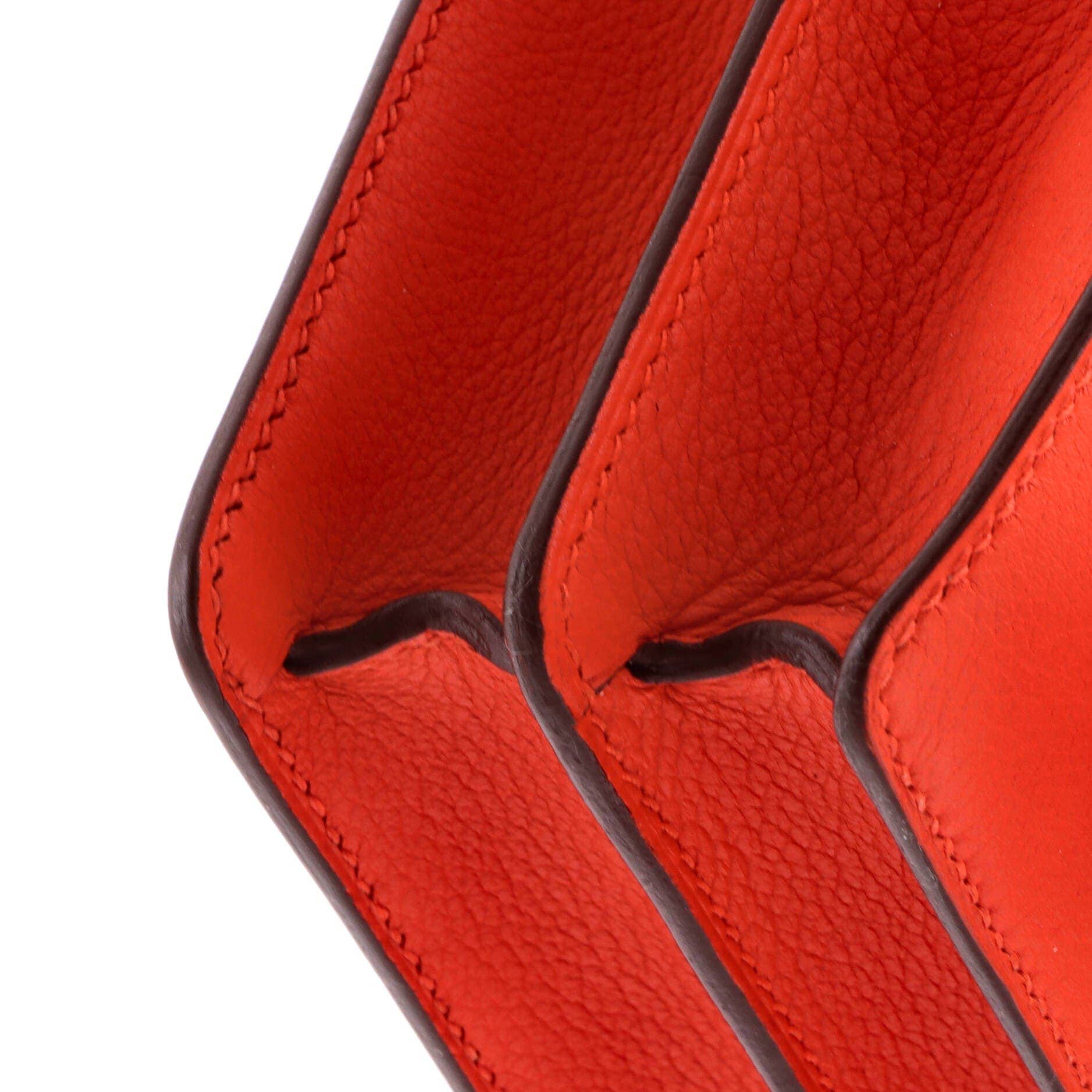 Hermès Roulis Shoulder Bag Women's bags Unspecified Rouge H Evercolor Gold New