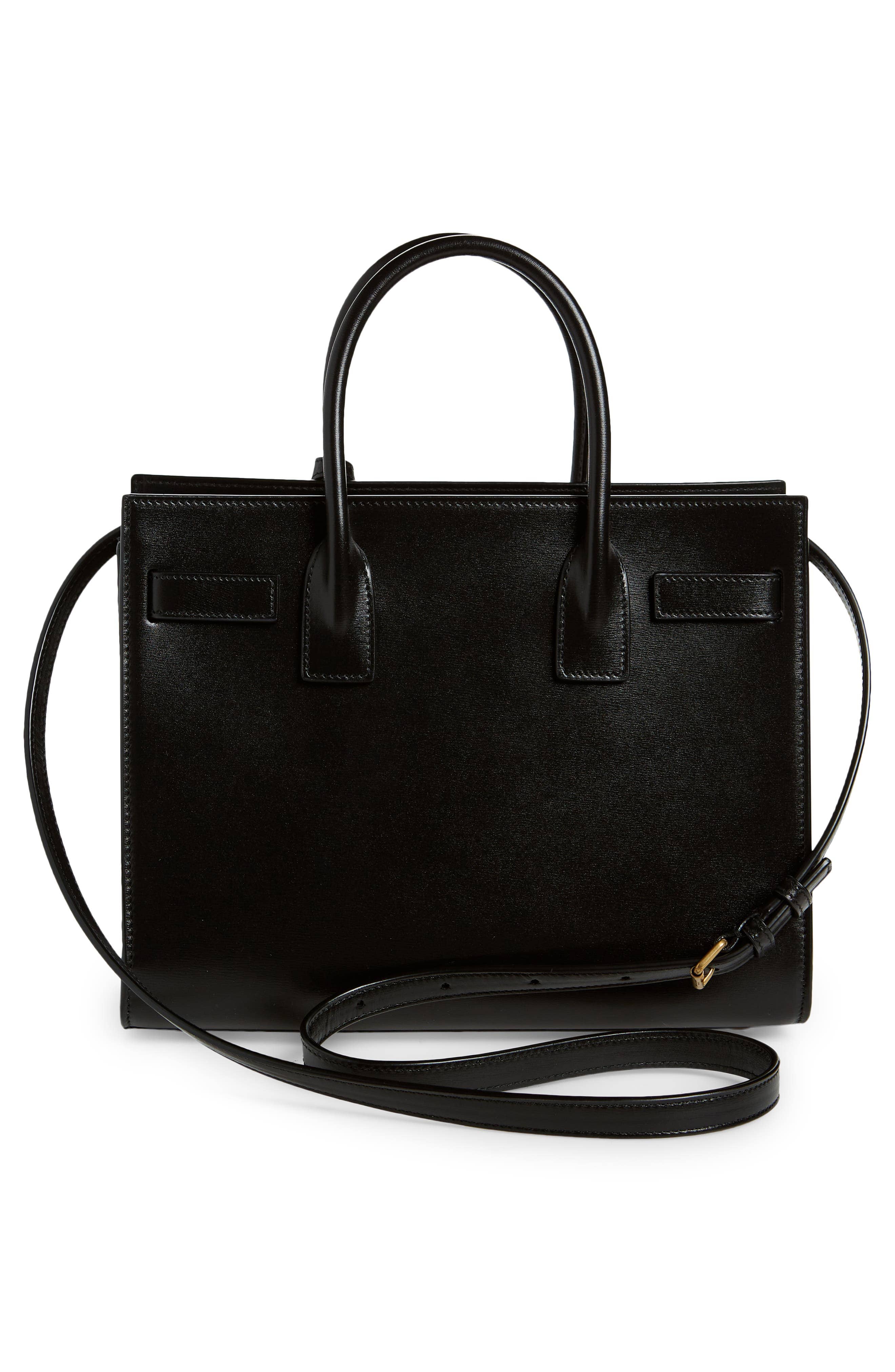 Saint Laurent Sac de Jour Tote Women's bags Baby Black Leather Gold New