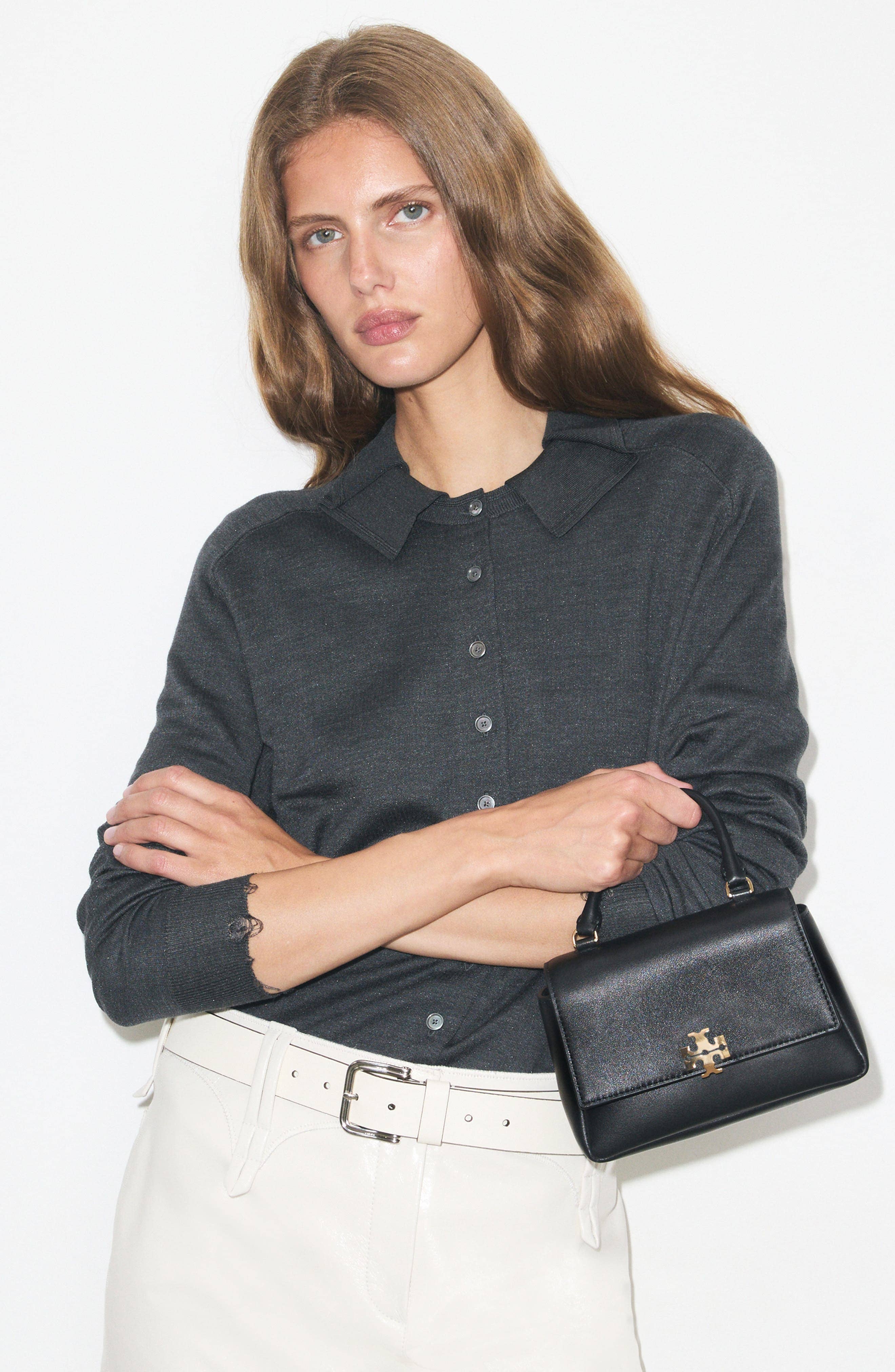 Tory Burch Charlie Top Handle Women's bags Unspecified Black New