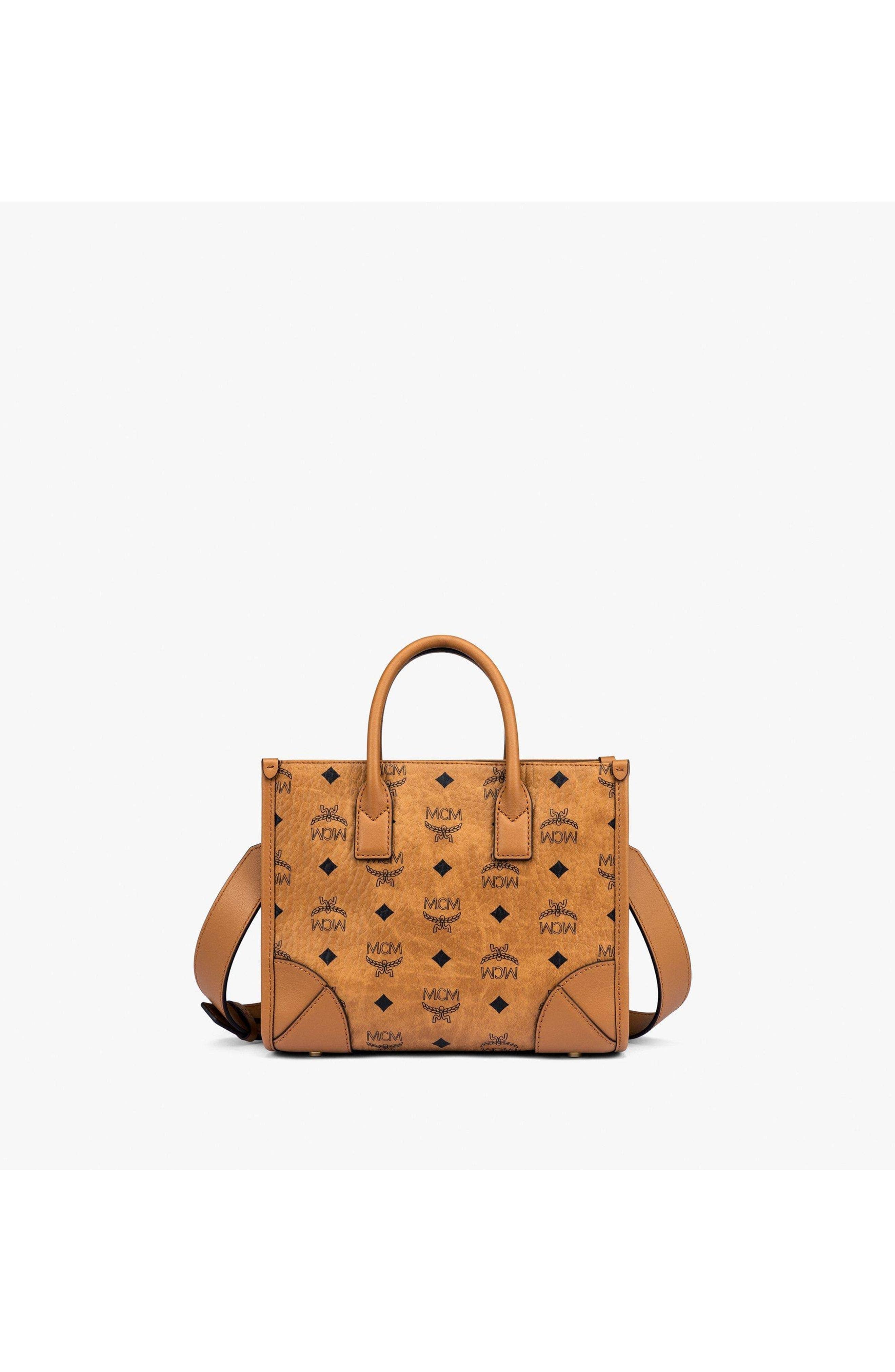 MCM München Tote Women's bags Small Cognac Visetos New