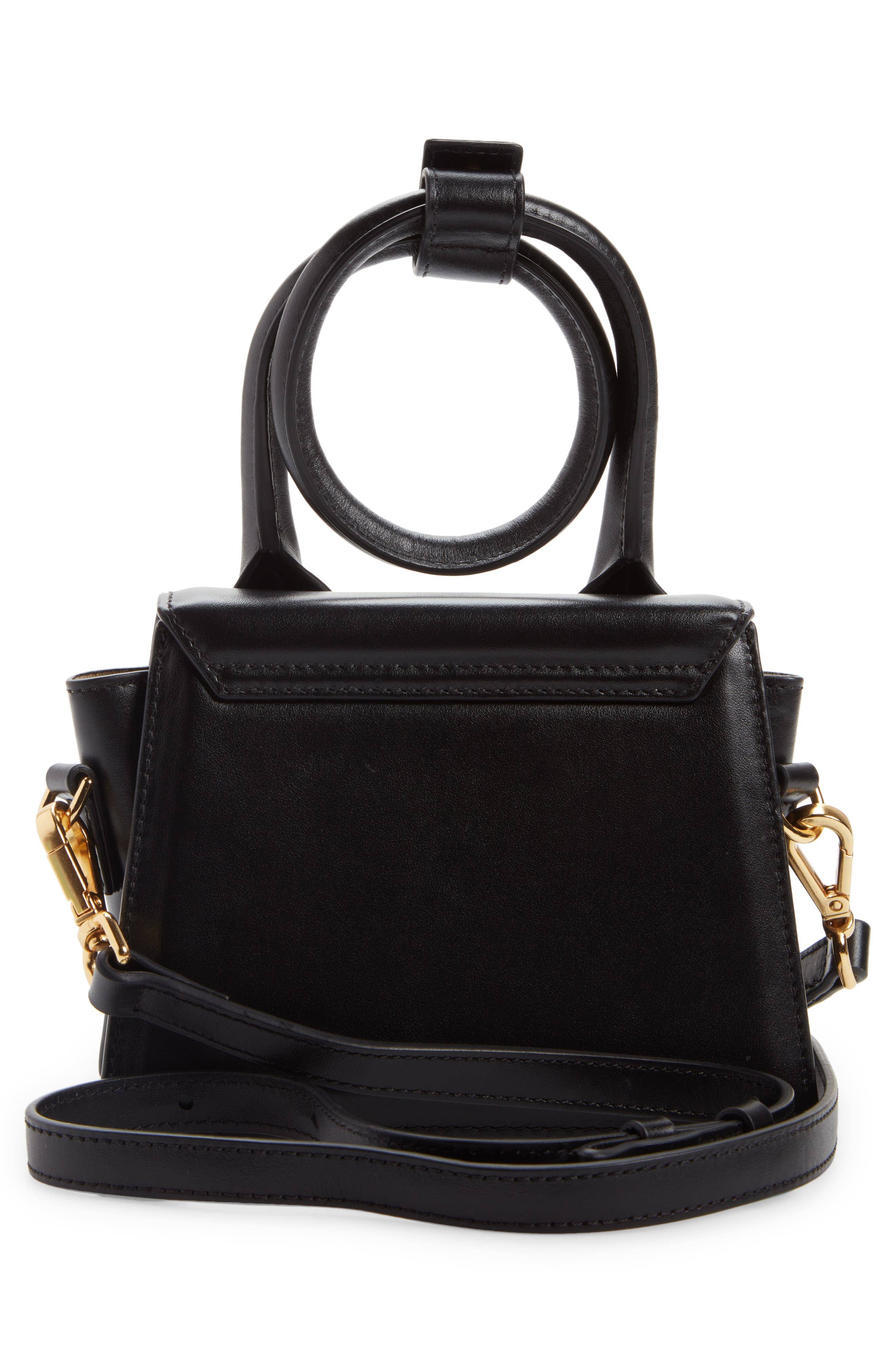 Jacquemus Le Chiquito Noeud Crossbody Women's bags Black Leather New