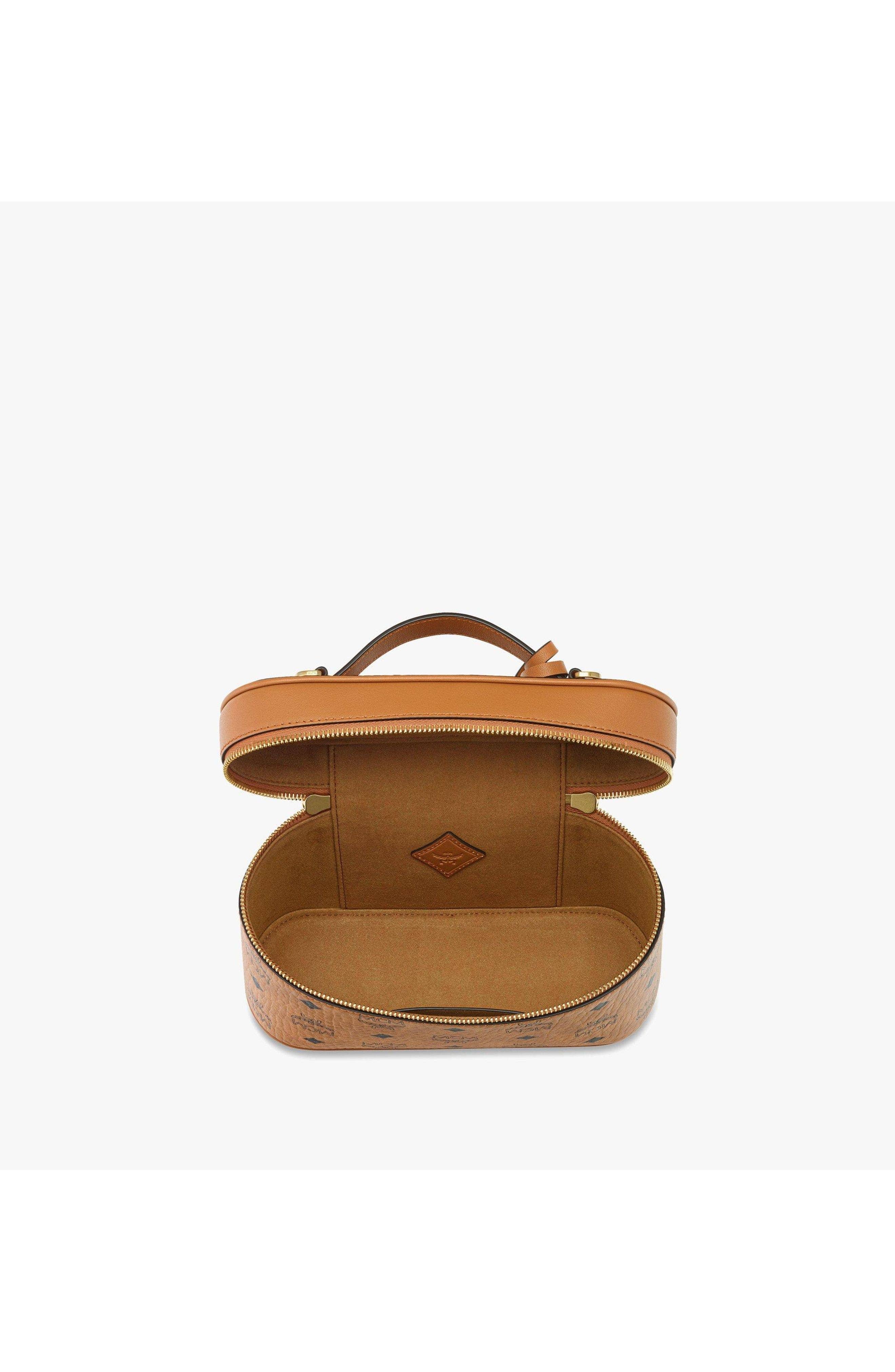 MCM Aren Top Handle Women's bags Unspecified Cognac Visetos Leather Mix New