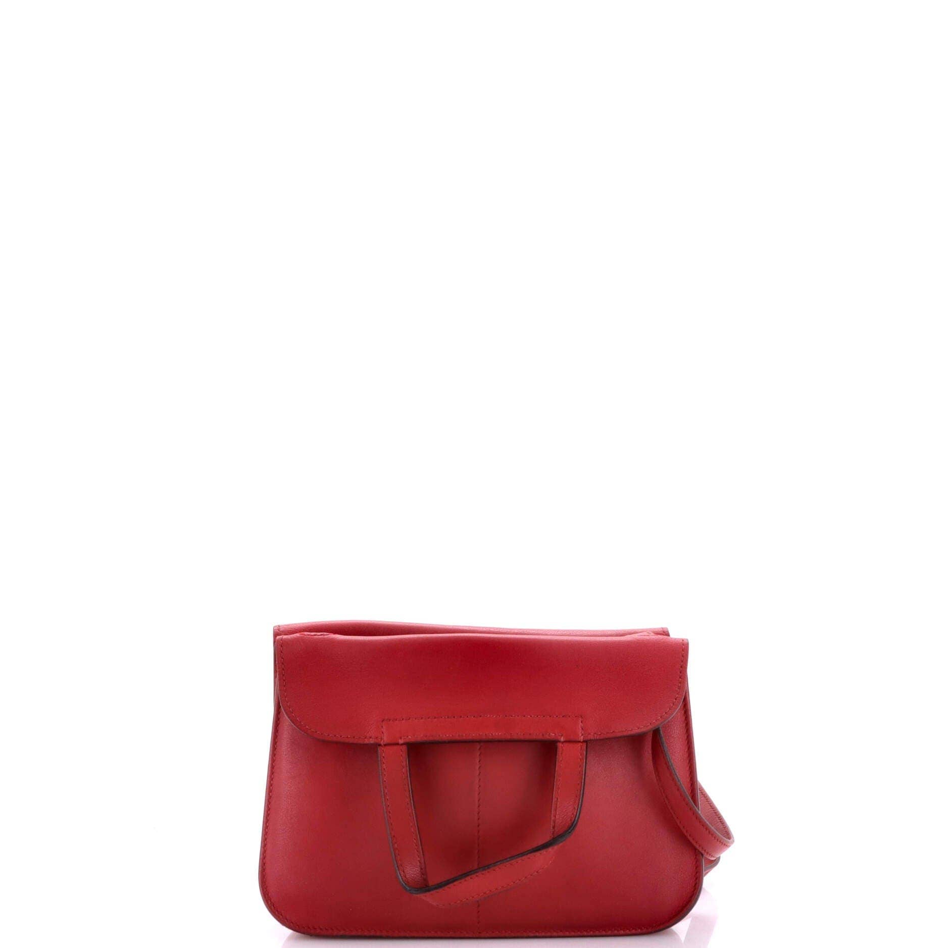 Hermès Halzan Shoulder Bag Women's bags Unspecified Bleu Nuit Clemence Palladium New