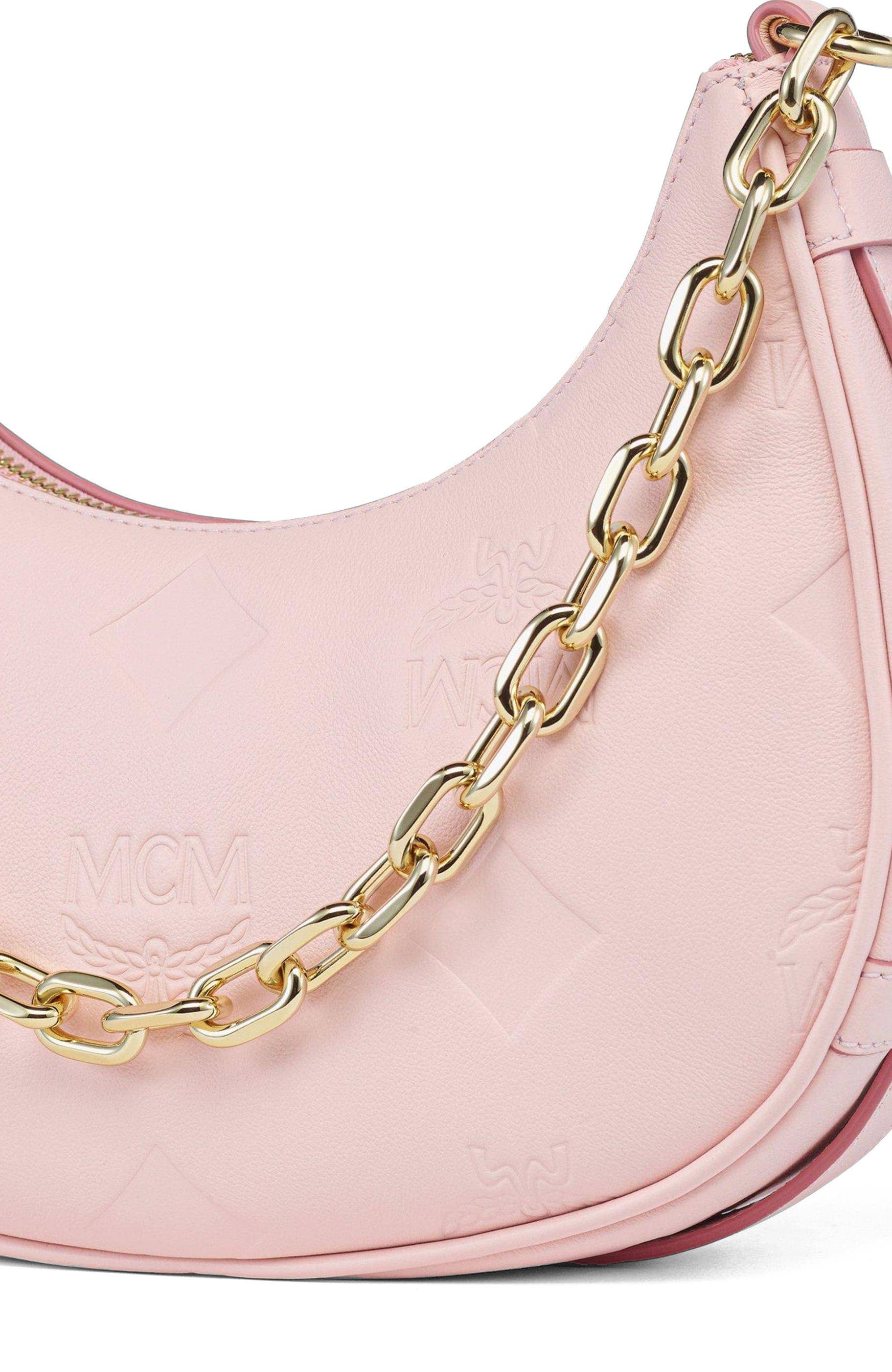 MCM Aren Women's bags Beige Visetos East West Shoulder Bag Small New