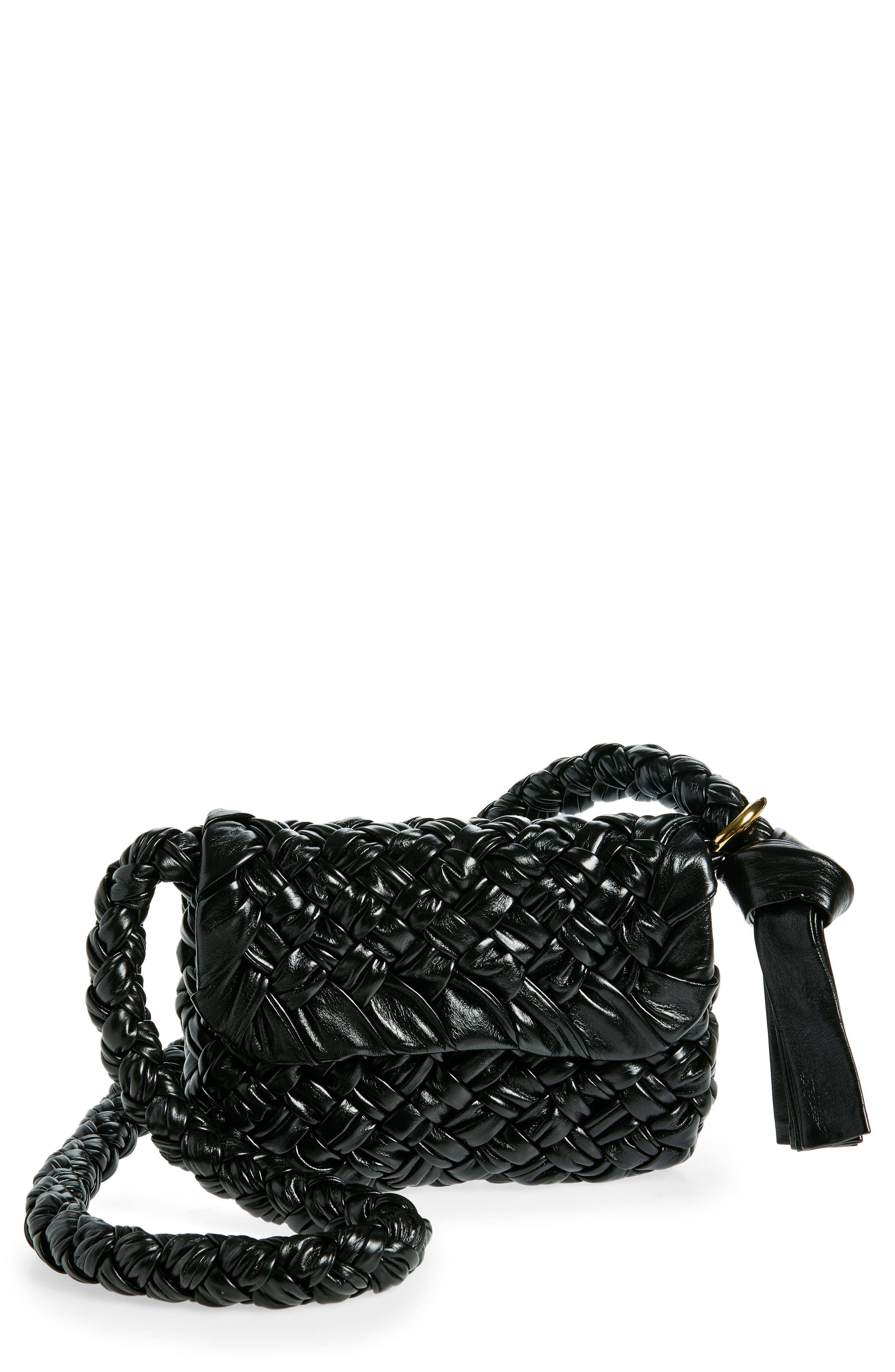 Bottega Veneta Kalimero Crossbody Women's bags Unspecified Black Intrecciato Small New