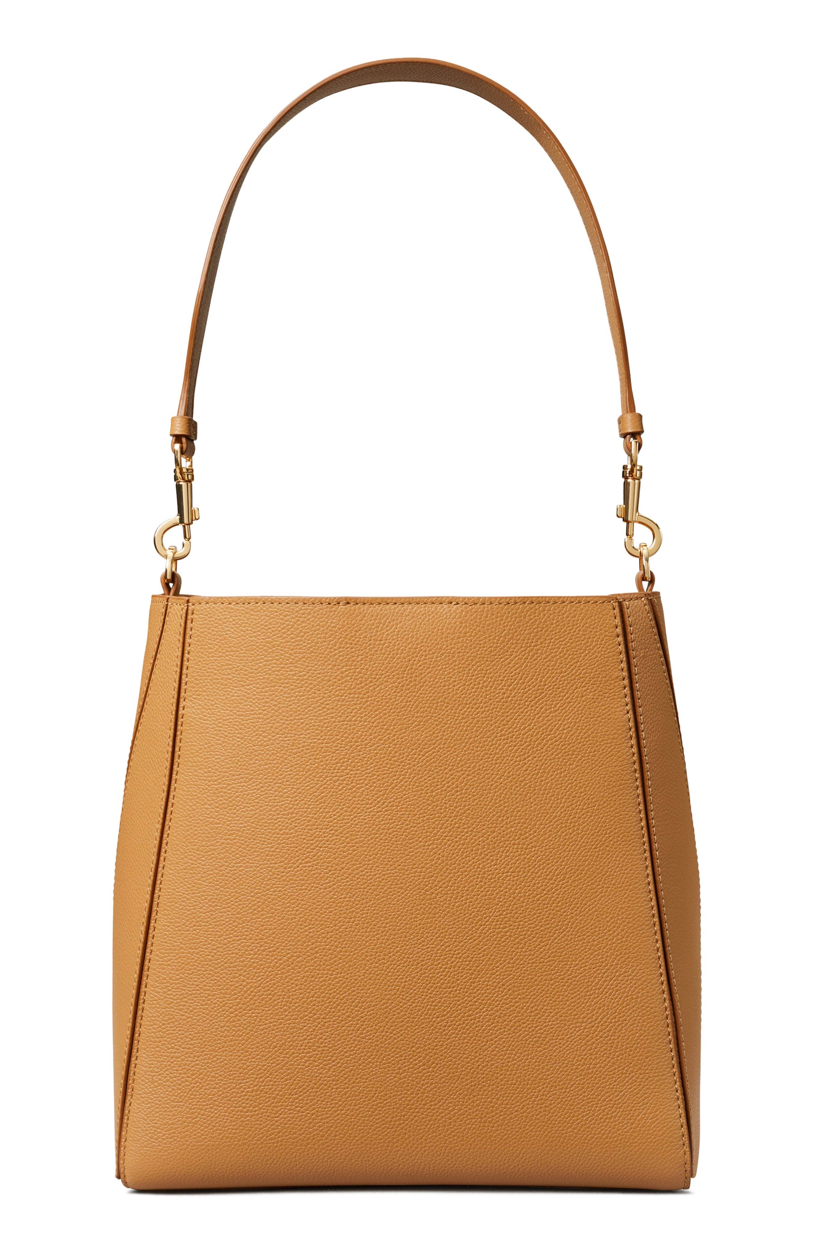 Tory Burch McGraw Bucket Bag Women's bags Tiramisu Leather New