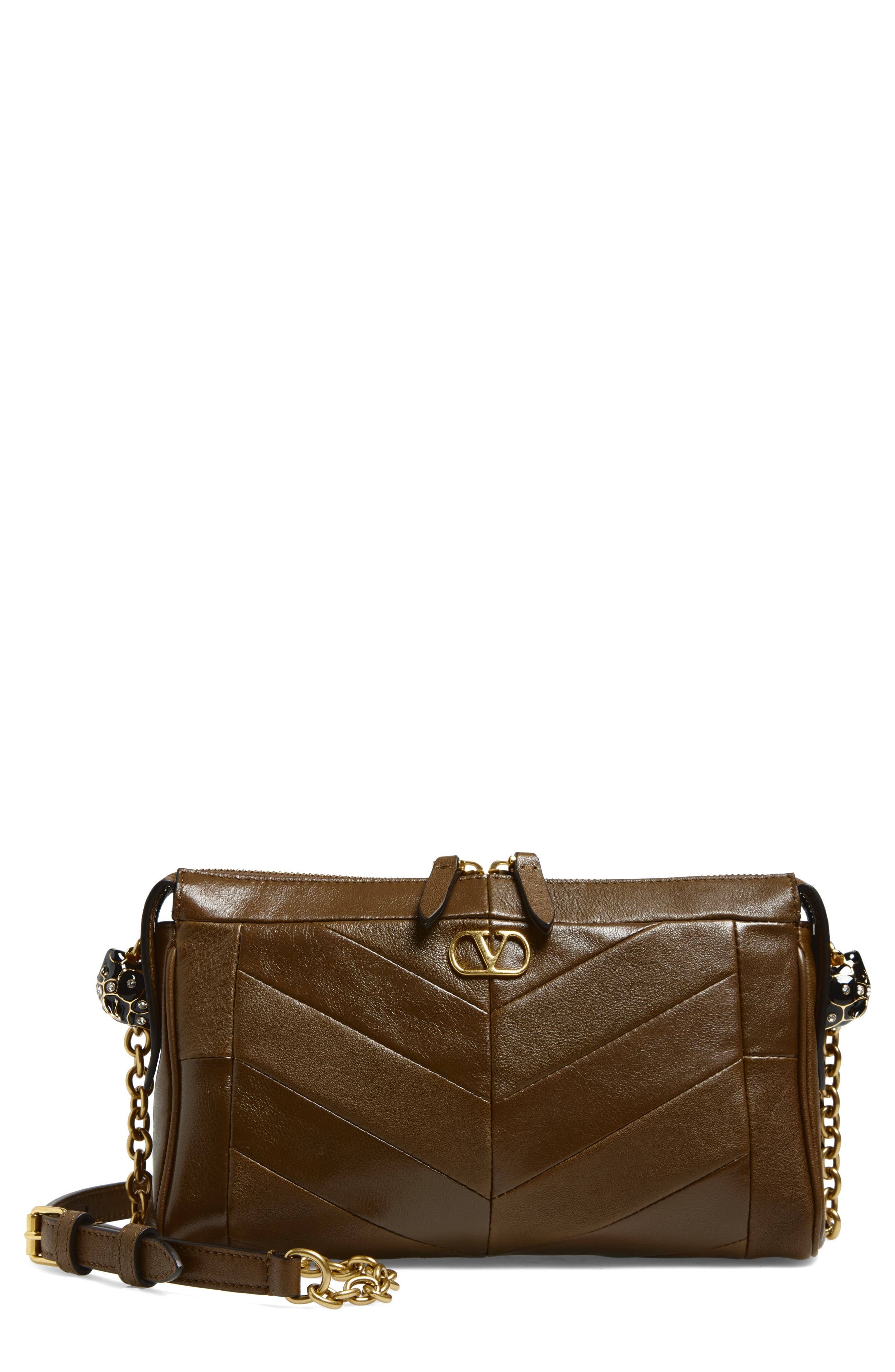 Valentino Garavani Panthea Shoulder Bag Women's bags Beige Patchwork Leather New
