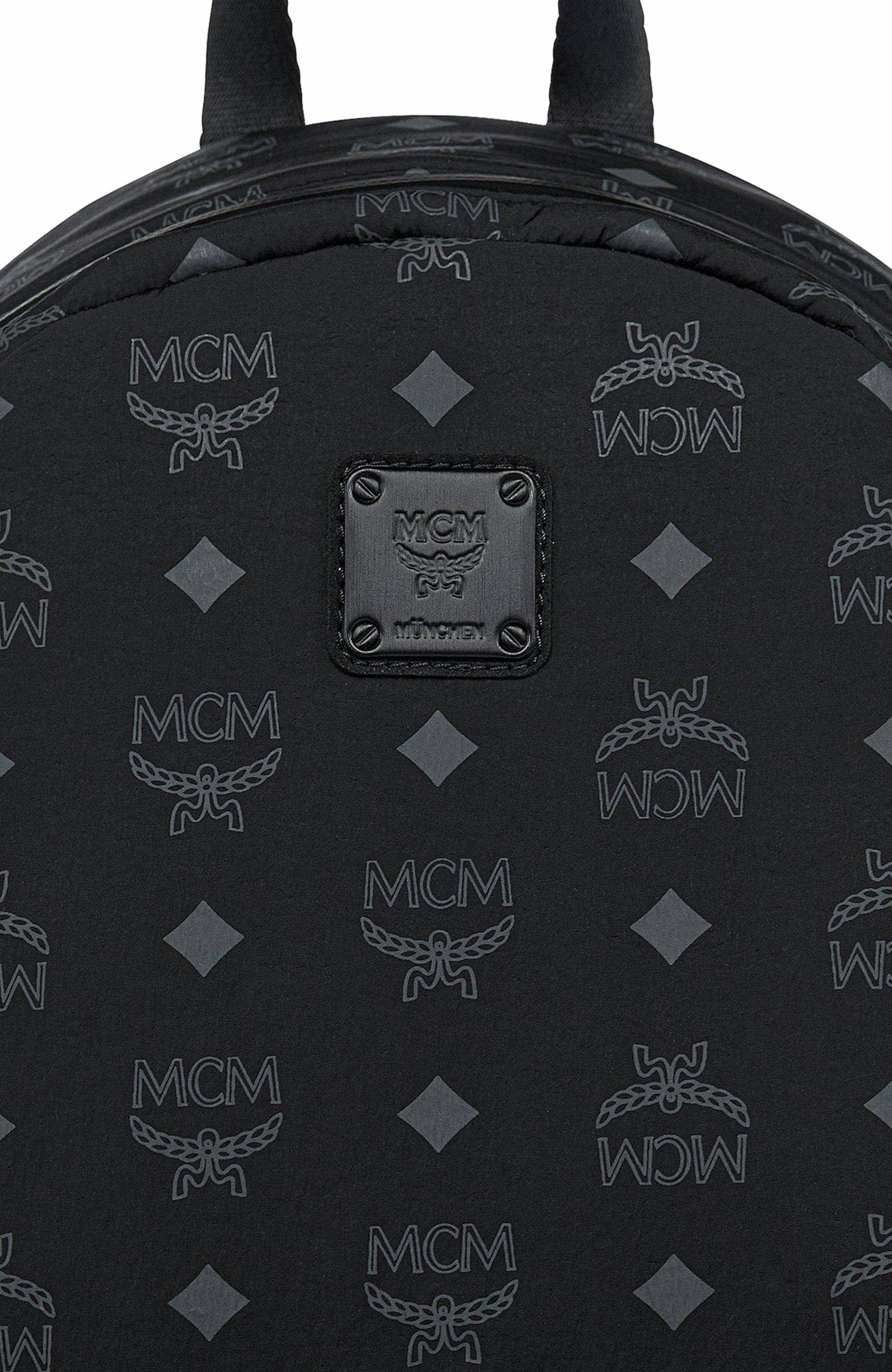MCM Stark Women's bags Black Calfskin Backpack Mini New