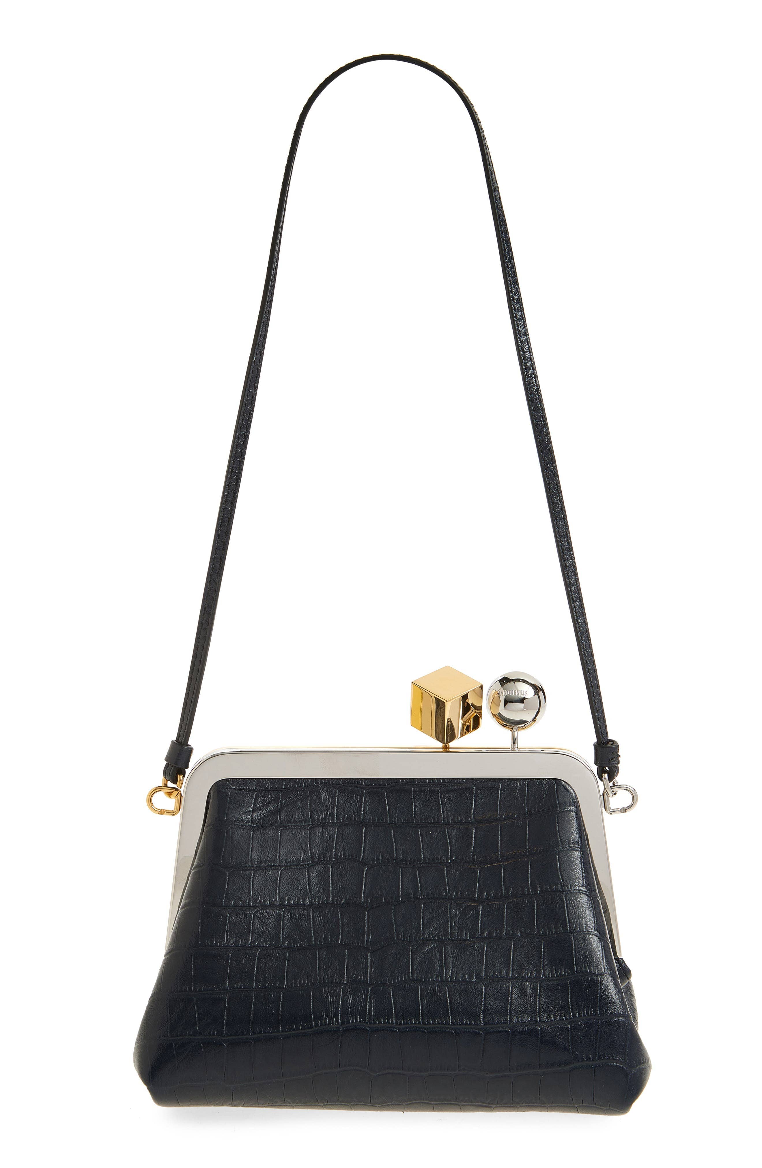 Jacquemus Le Berlingot Shoulder Bag Women's bags Black Leather New