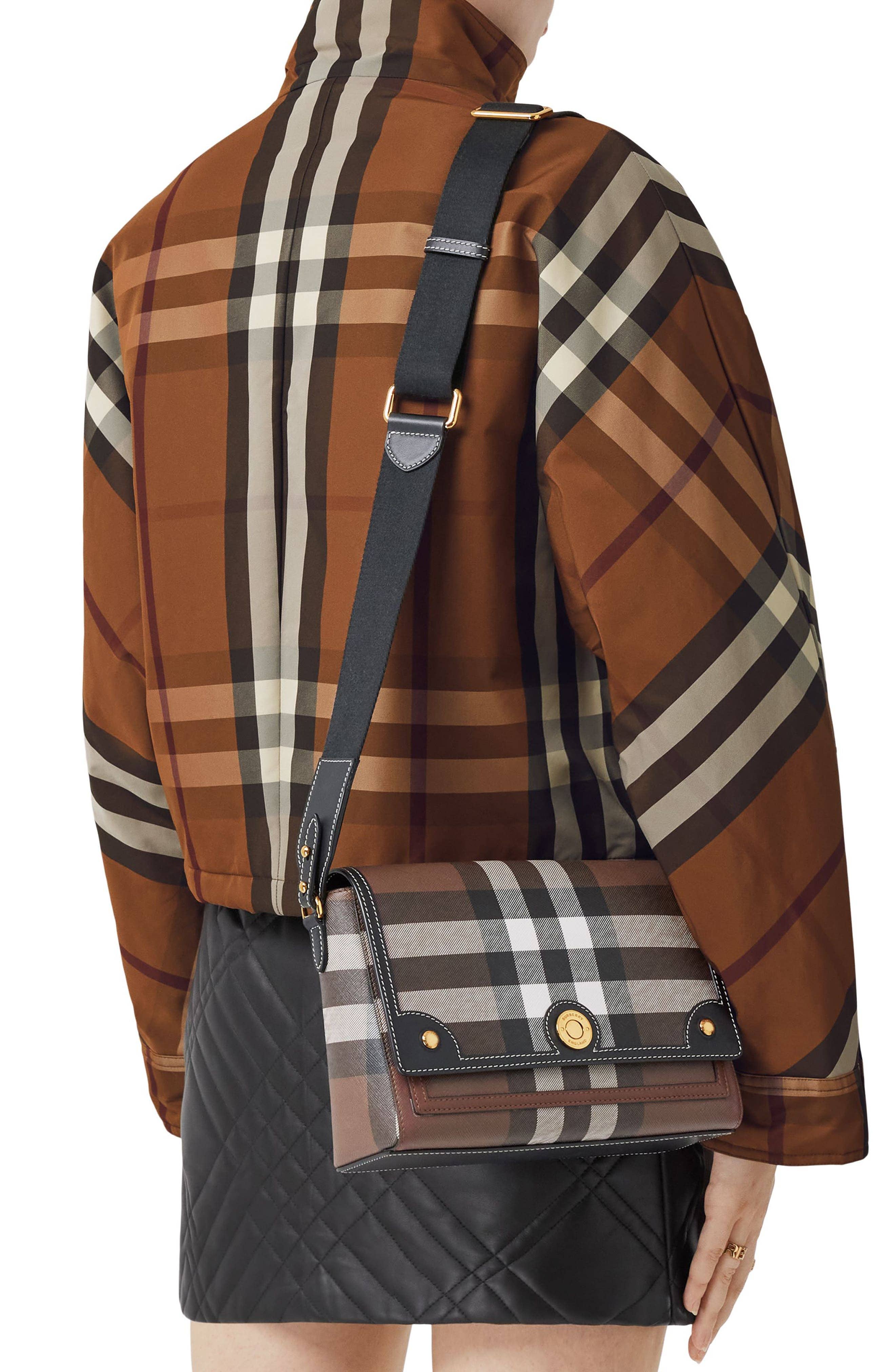 Burberry Note Women's bags Medium Check Canvas New