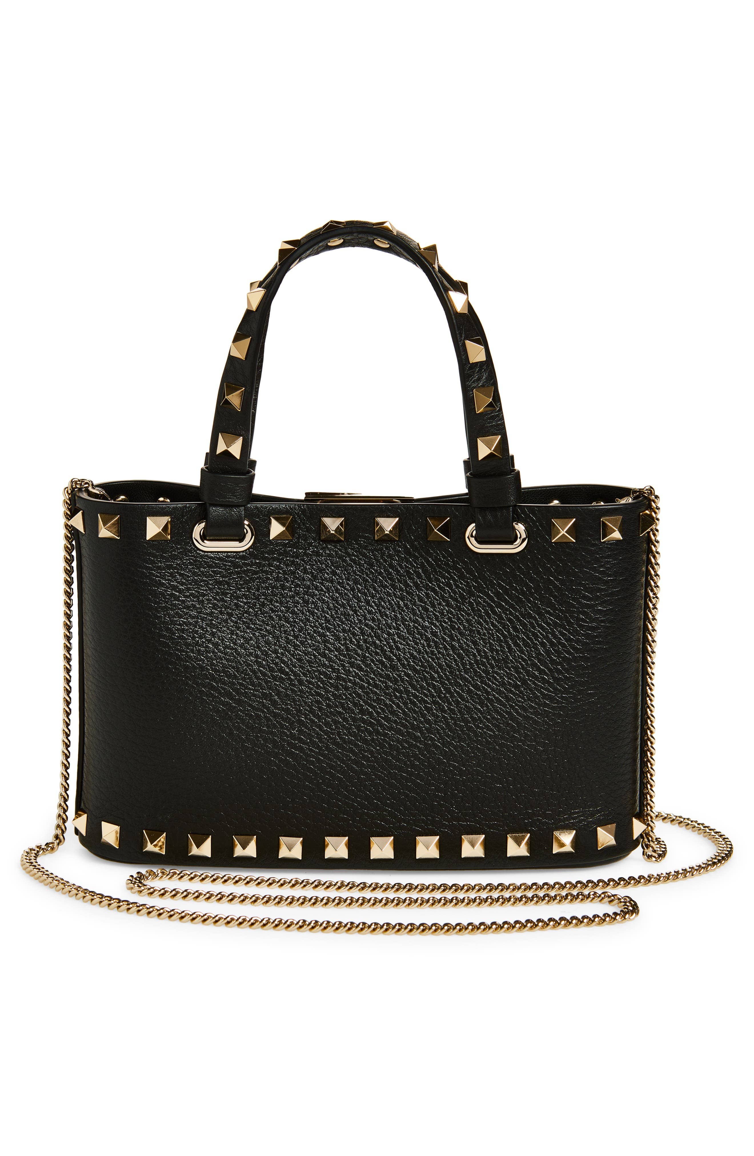 Valentino Garavani Rockstud Top Handle Women's bags Small Red Leather New