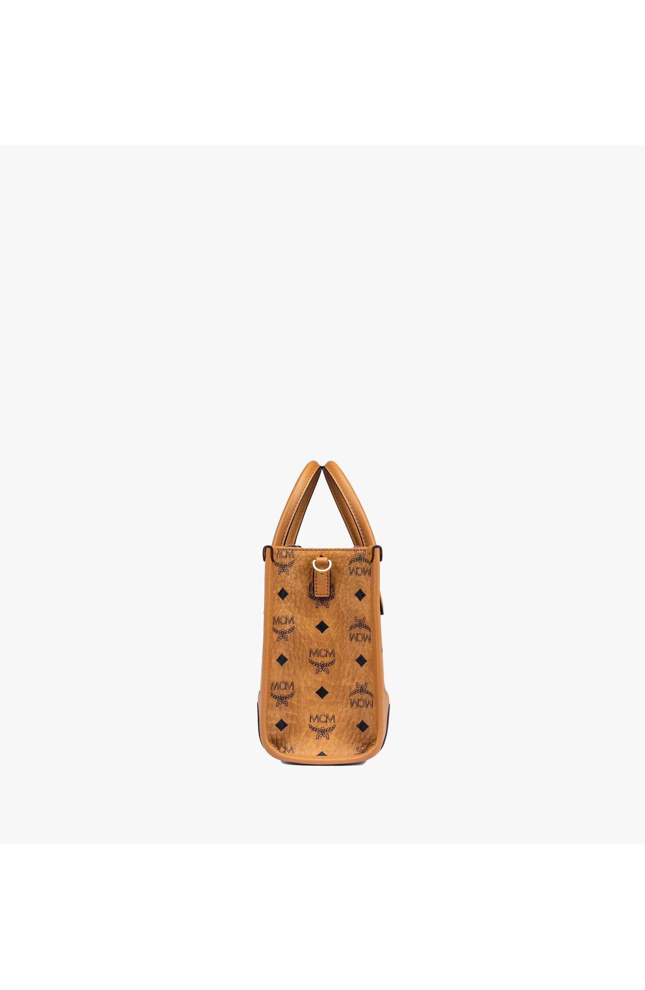 MCM München Tote Women's bags Small Cognac Visetos New