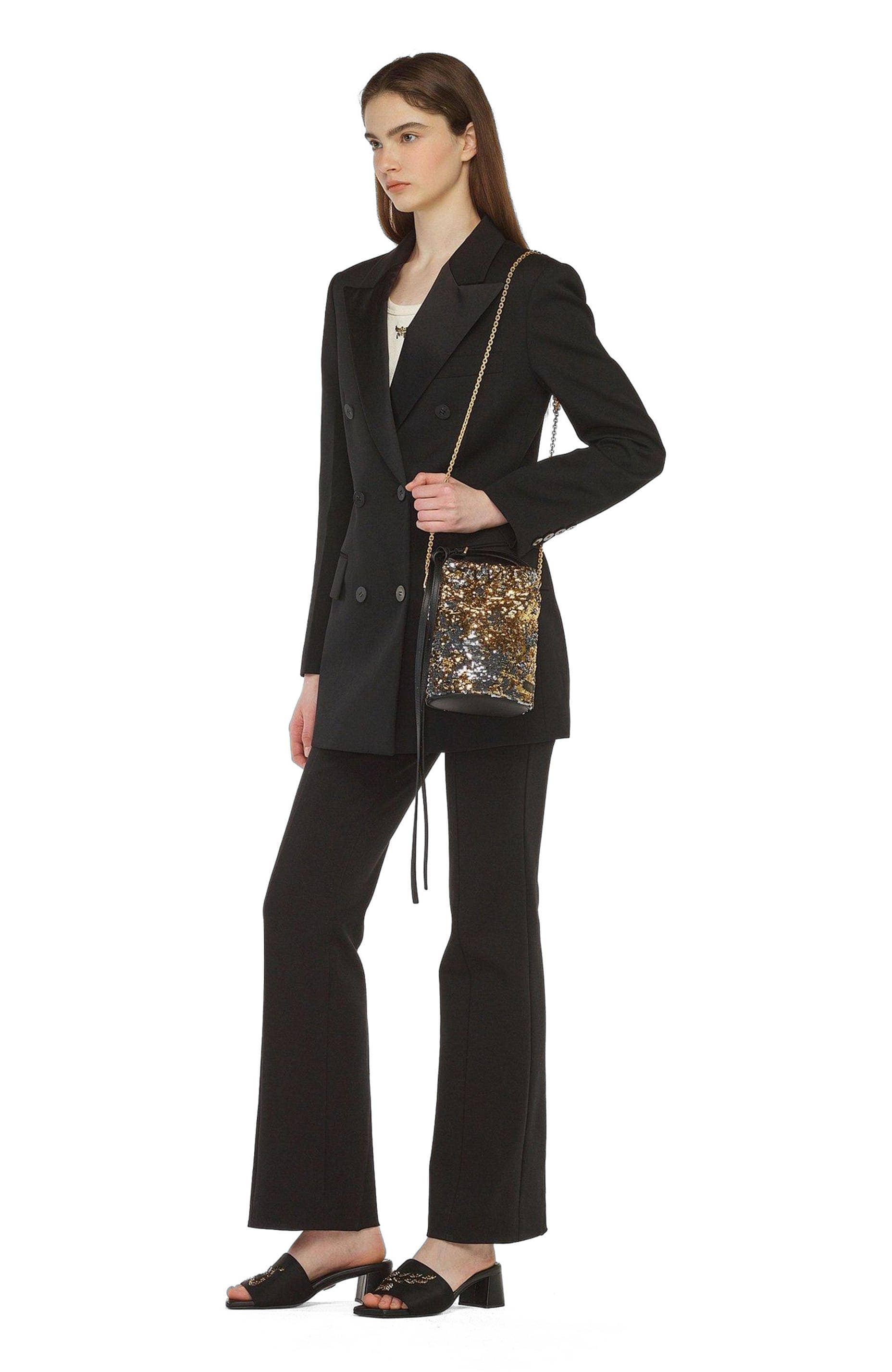 MCM Himmel Women's bags Oatmeal Lauretos Crossbody Small New