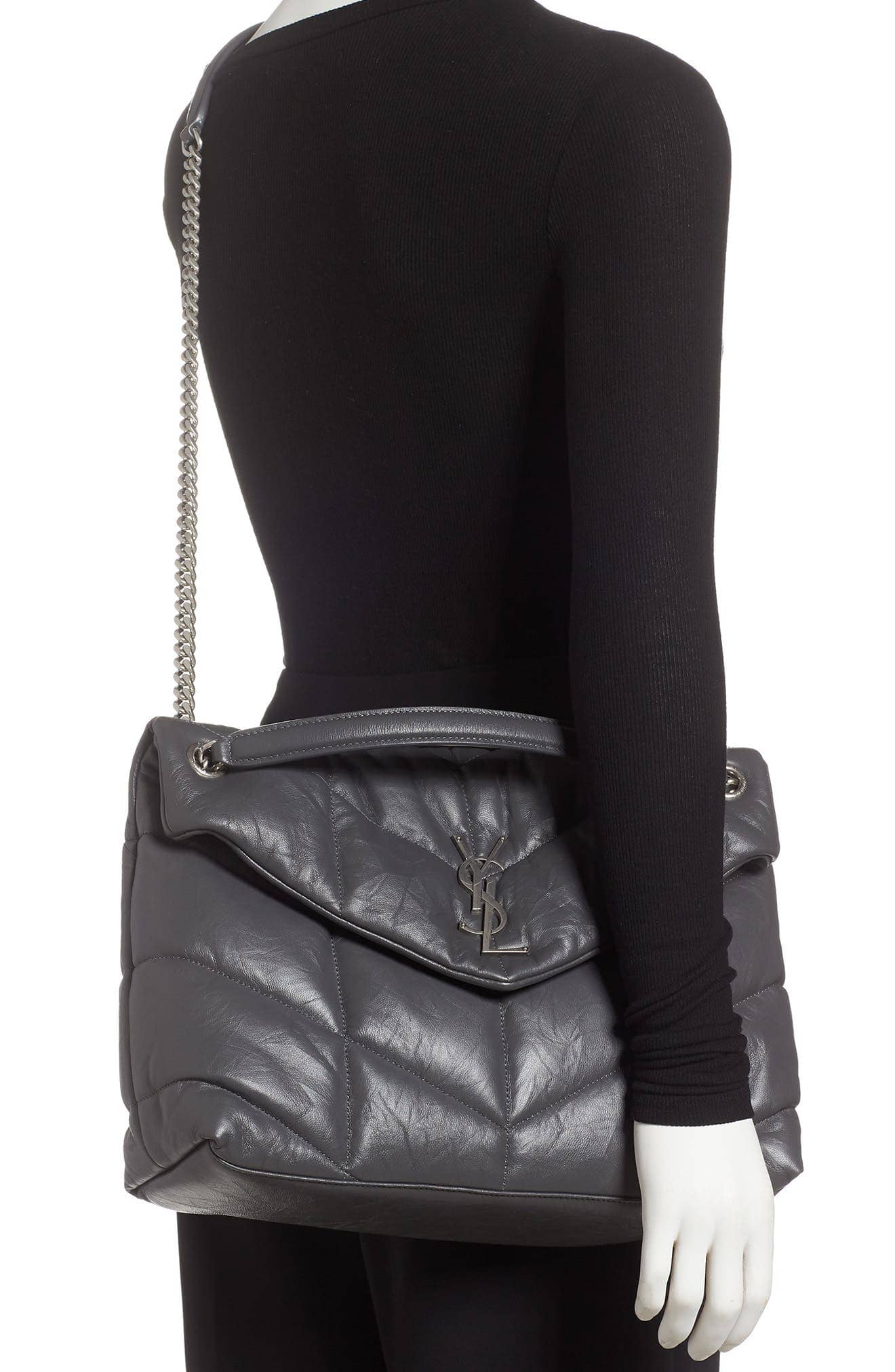 Saint Laurent Loulou Puffer Crossbody Women's bags Small Black Quilted New