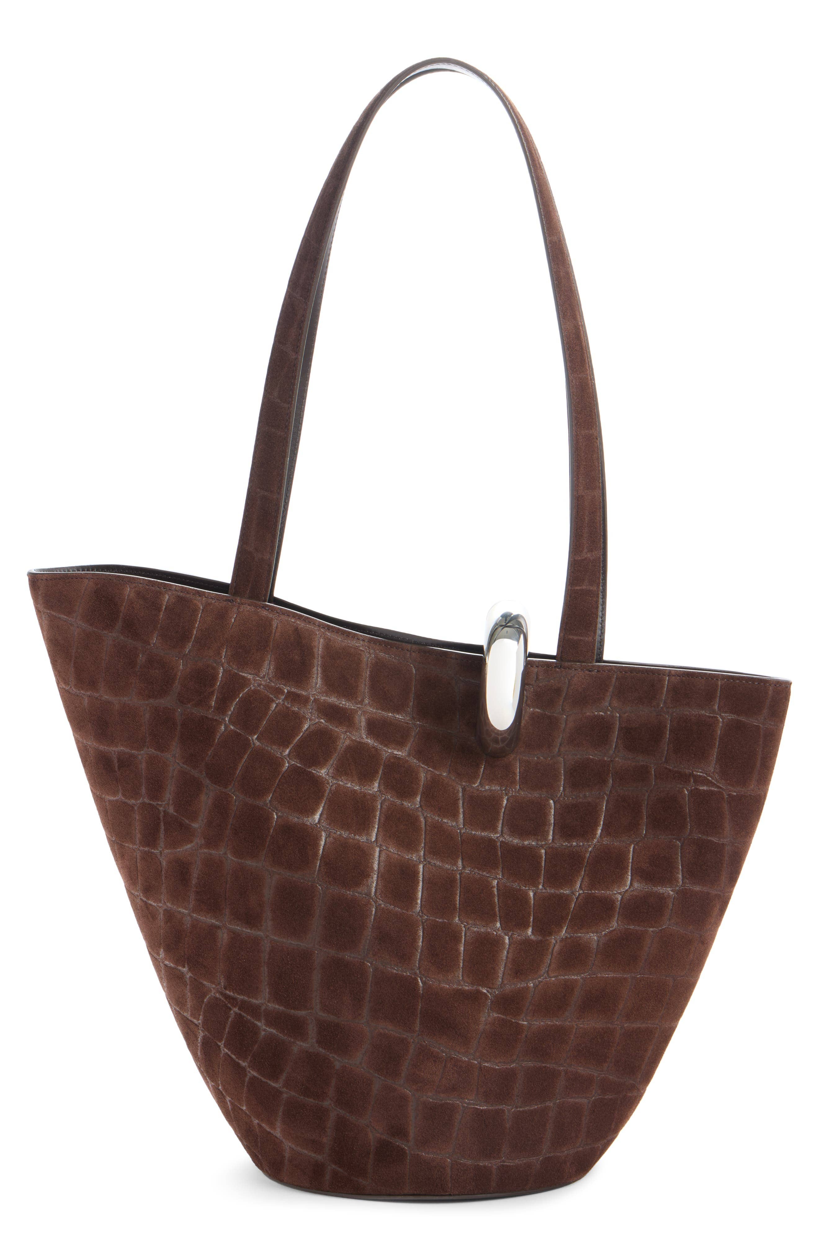Jacquemus Le Bambola Women's bags Dark Brown Suede Medium New