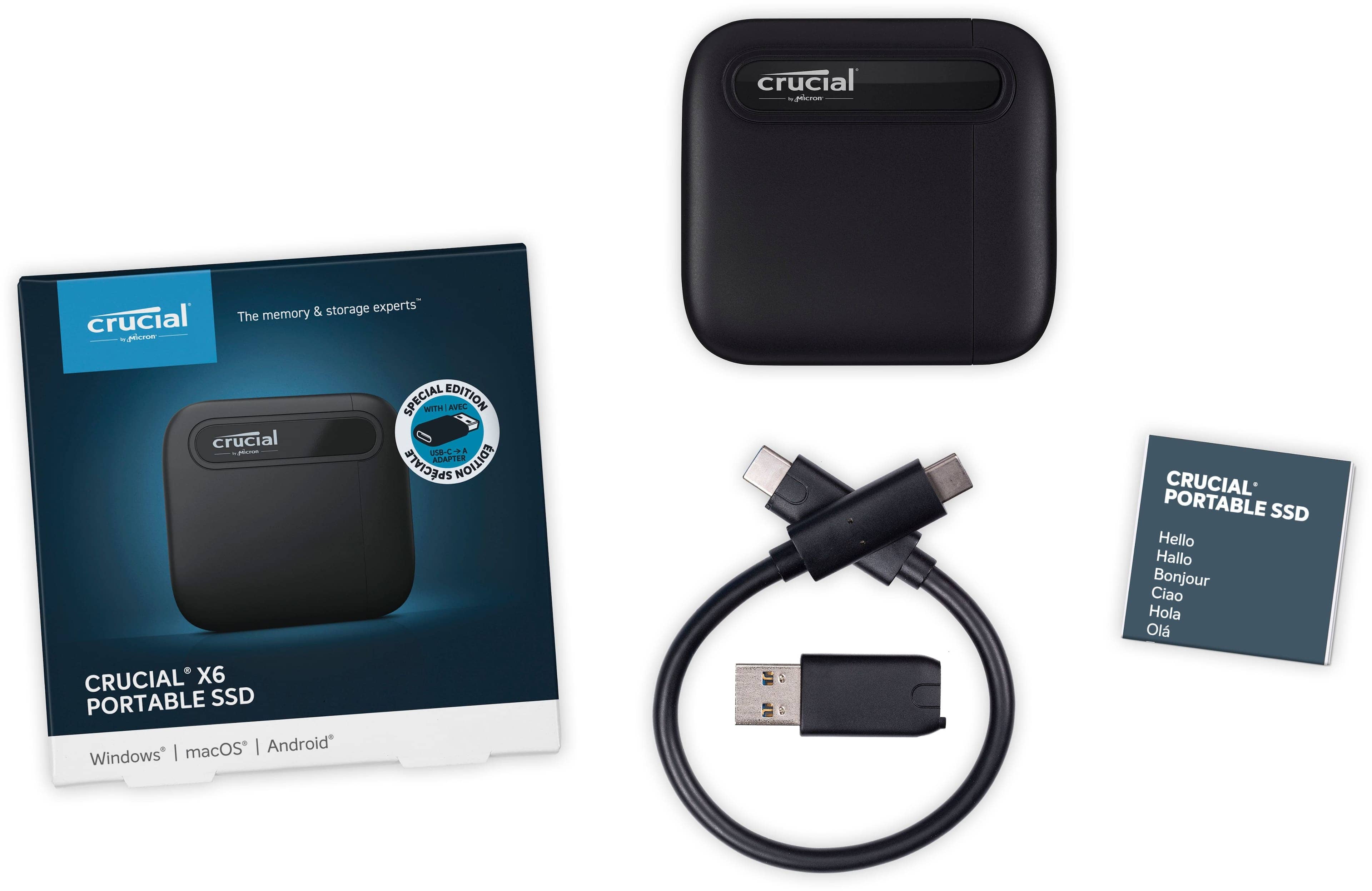 Crucial X6 External SSDs Black 4TB New