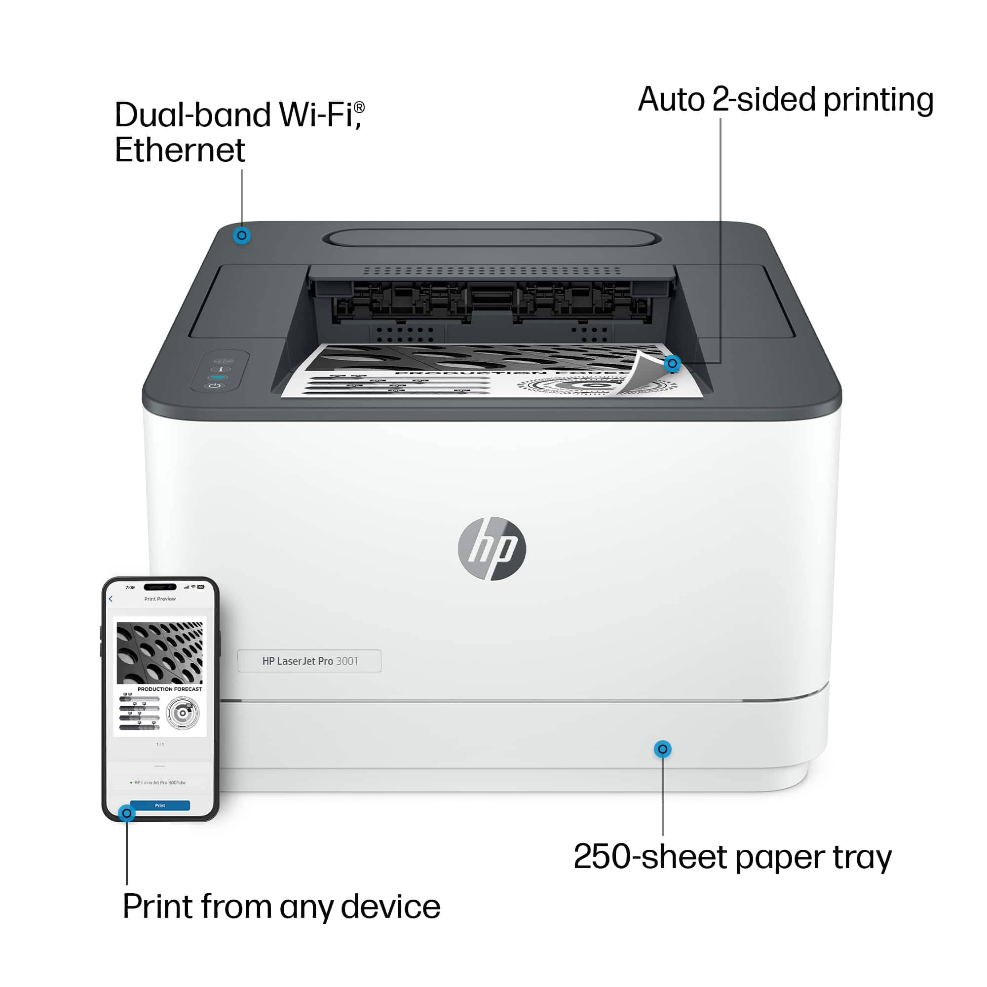 HP Laserjet Pro 3001dw Printers New