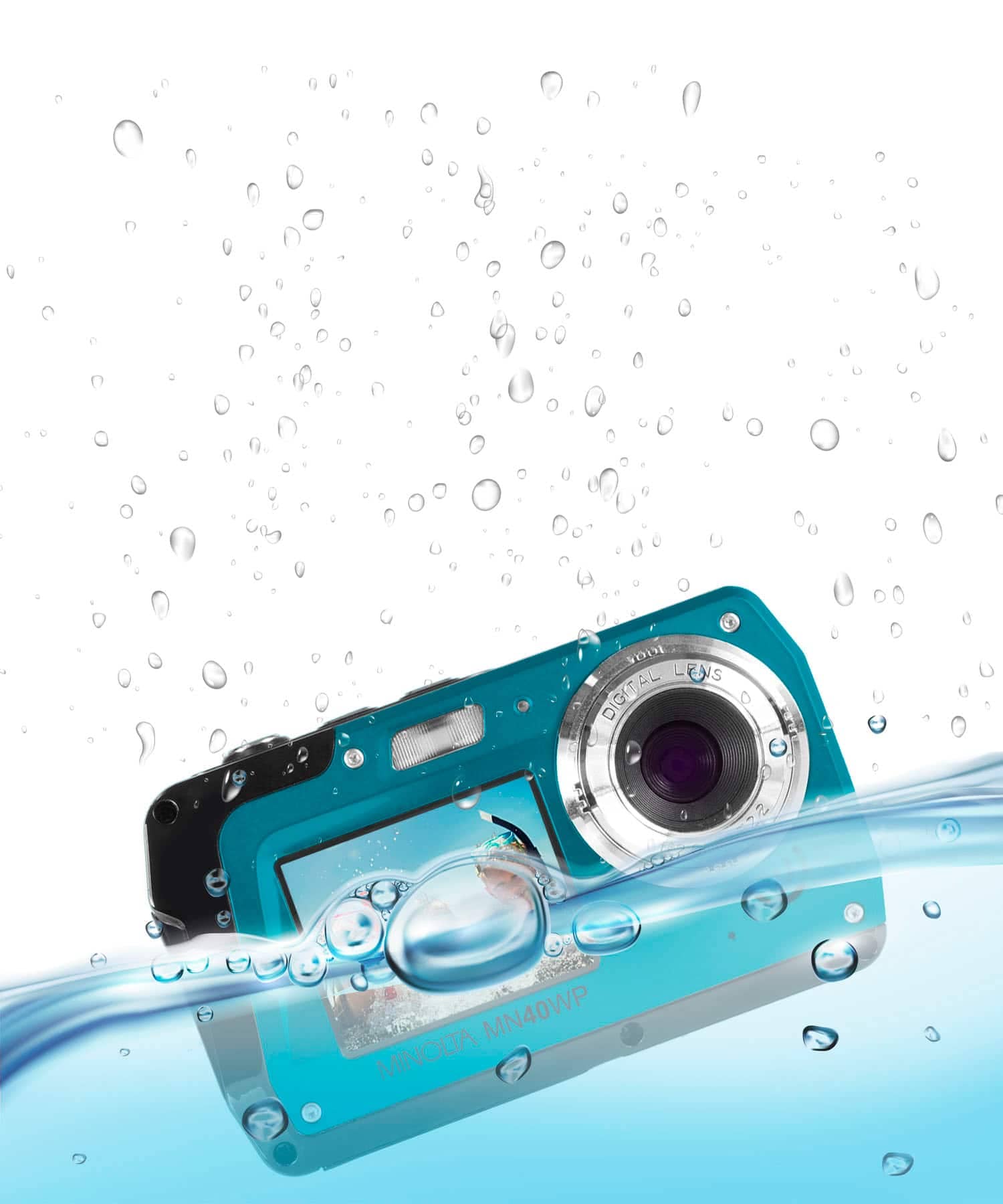 Minolta MN40WP-BL Digital Cameras Blue New Body Only