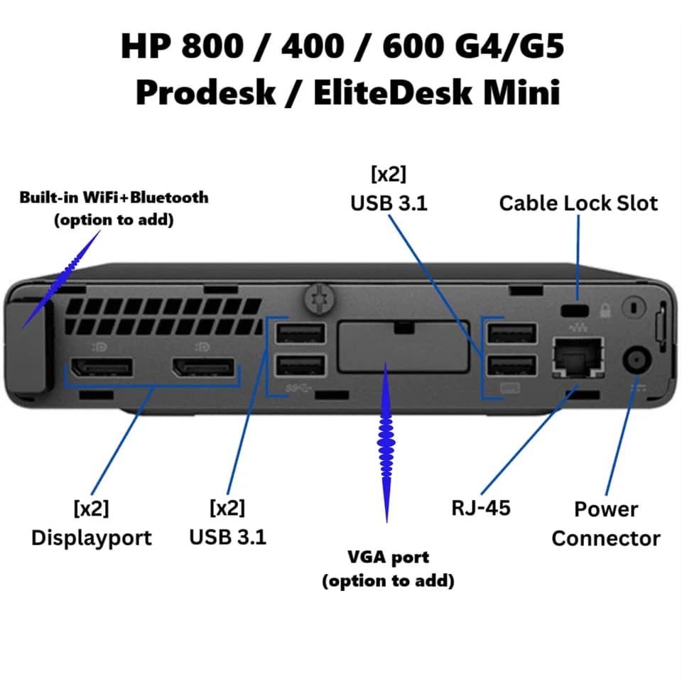 HP EliteDesk 800 G4 Computers 1000GB 32GB Refurbished - Excellent