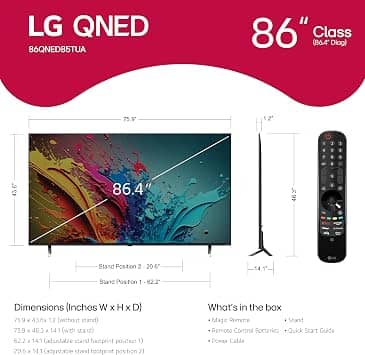 LG QNED85TUA TVs 75 inch New