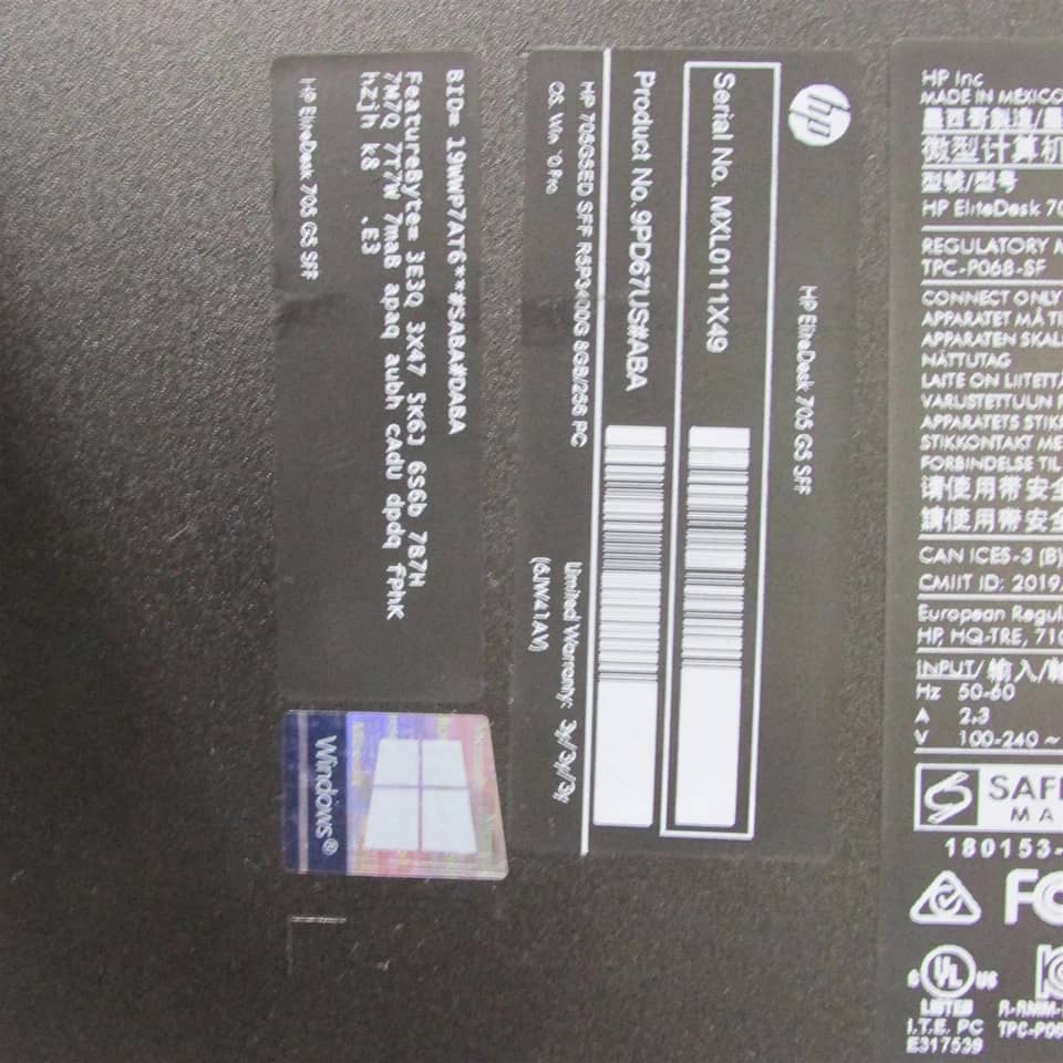 HP 705 G5 Computers 1TB 16GB Refurbished - Excellent