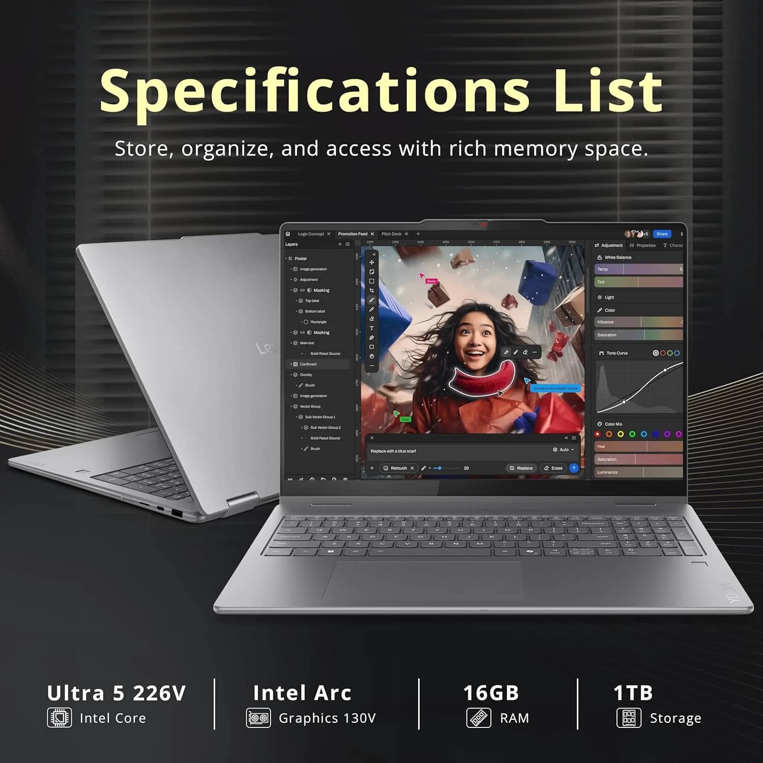 Lenovo Yoga 7i 2-in-1 16" 2K Touchscreen Laptop Computers 1TB 16GB New