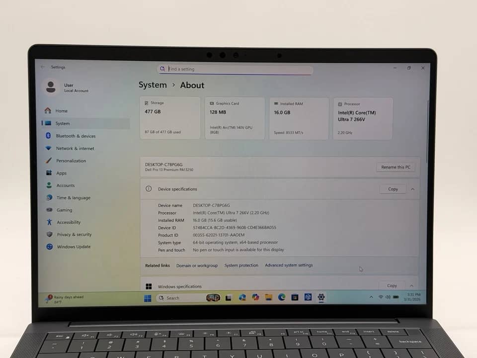 Dell Pro 13 Premium Computers 512GB 16GB Open-Box Excellent