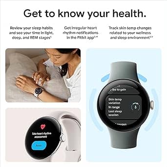 Google Pixel Watch 2 Smartwatches Silver 41mm LTE Active Band New