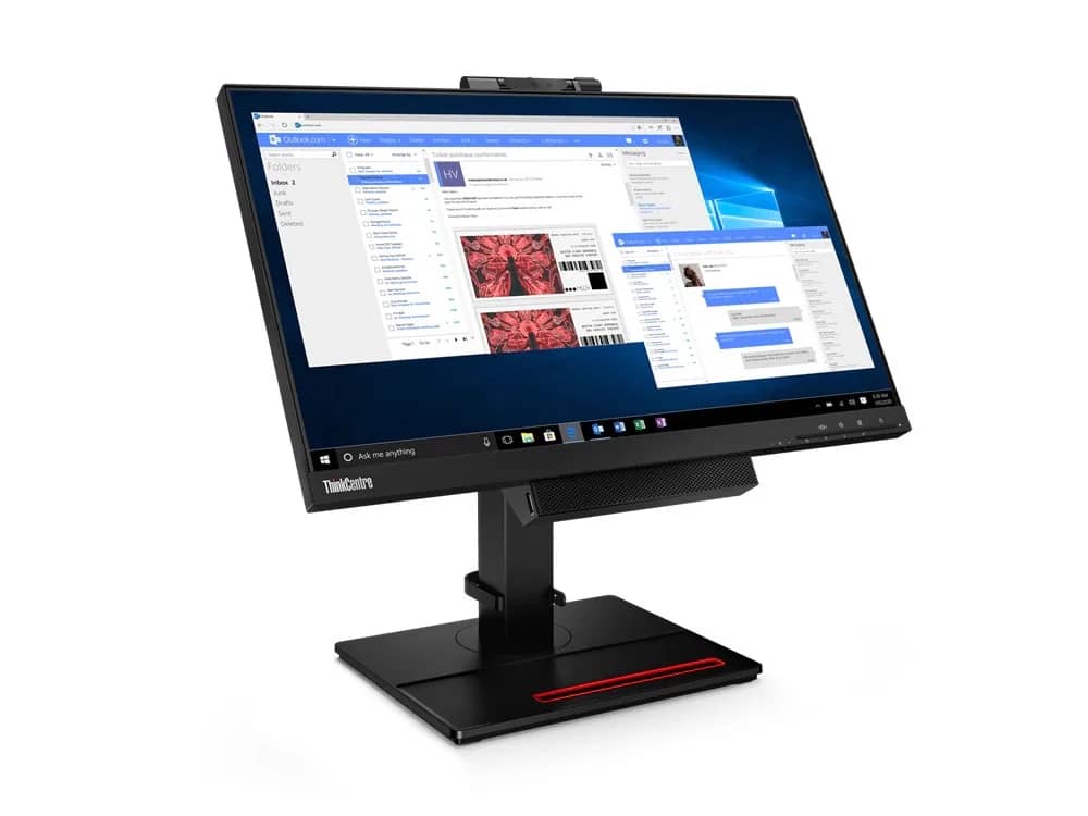 Lenovo ThinkCentre Tiny-In-One 22 Gen 4 Monitors Refurbished - Excellent Black