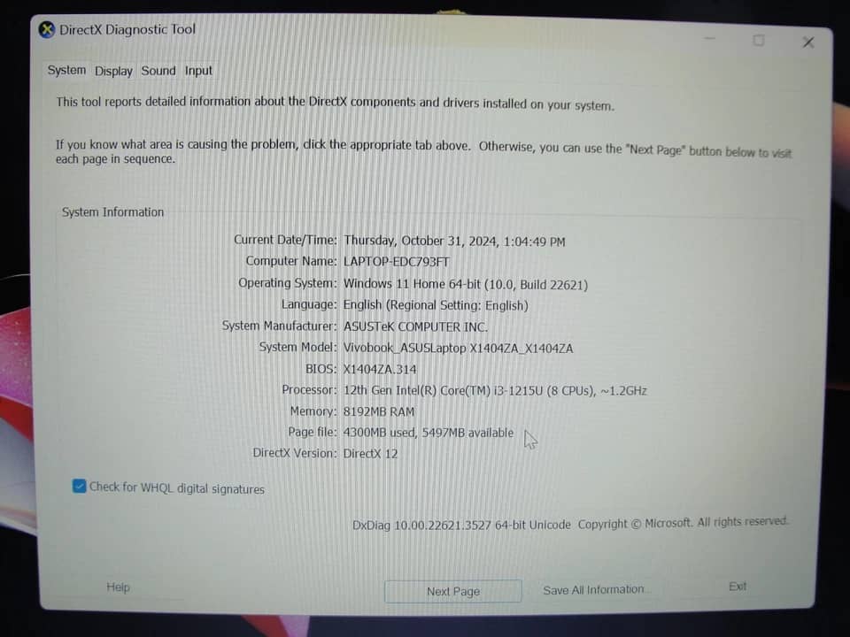 ASUS Vivobook X1404ZA Computers 128GB 8GB New