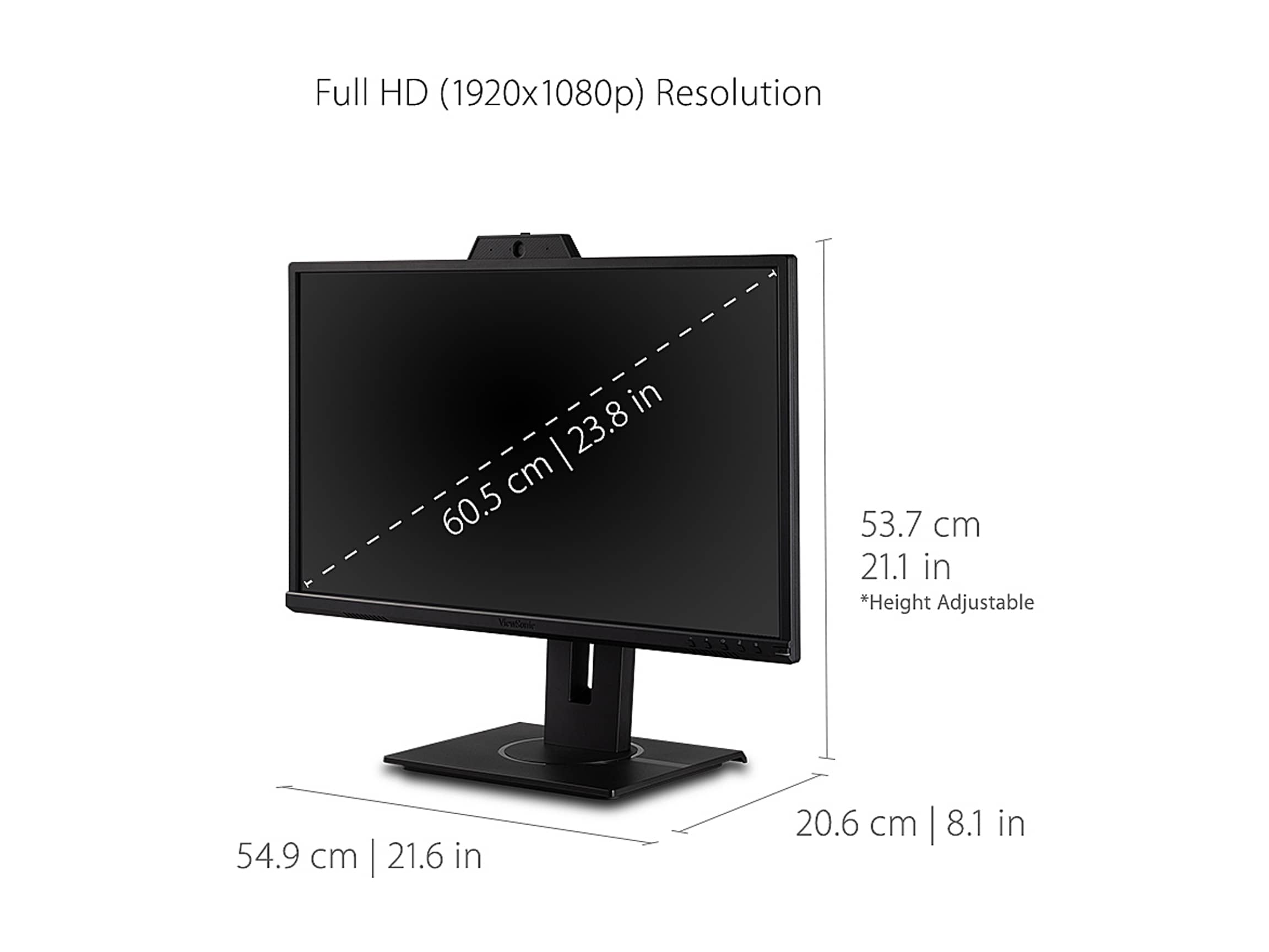 ViewSonic VG2440V Monitors Black New
