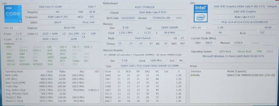 ASUS Vivobook TP3402Z Computers 512GB 12GB New