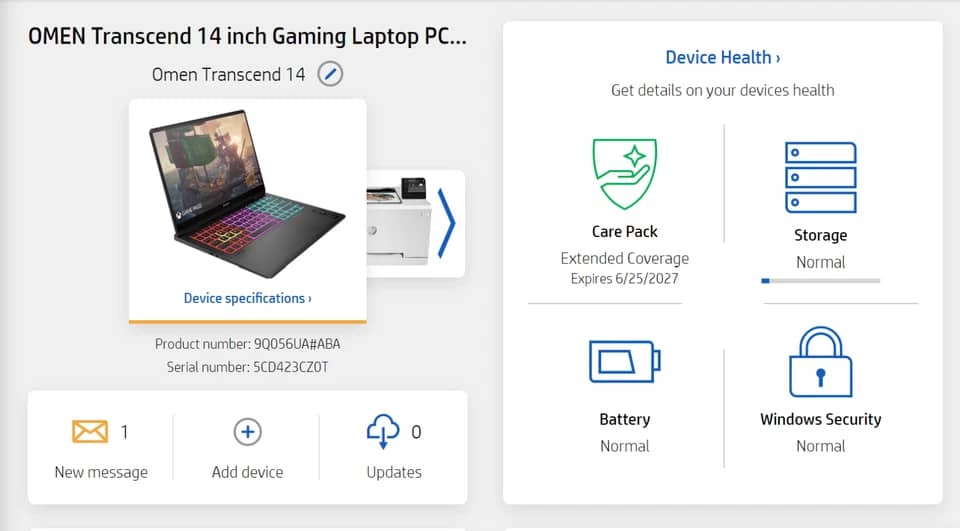 HP OMEN 14 Computers 2TB 16GB Used - Good