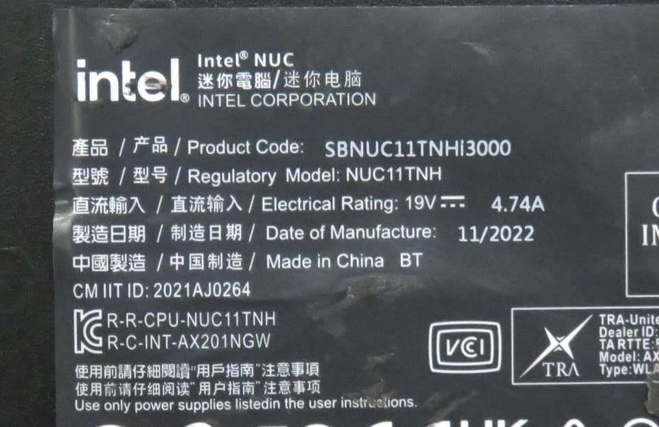 Intel NUC 11 Essential Kit Computers 256GB 8GB New